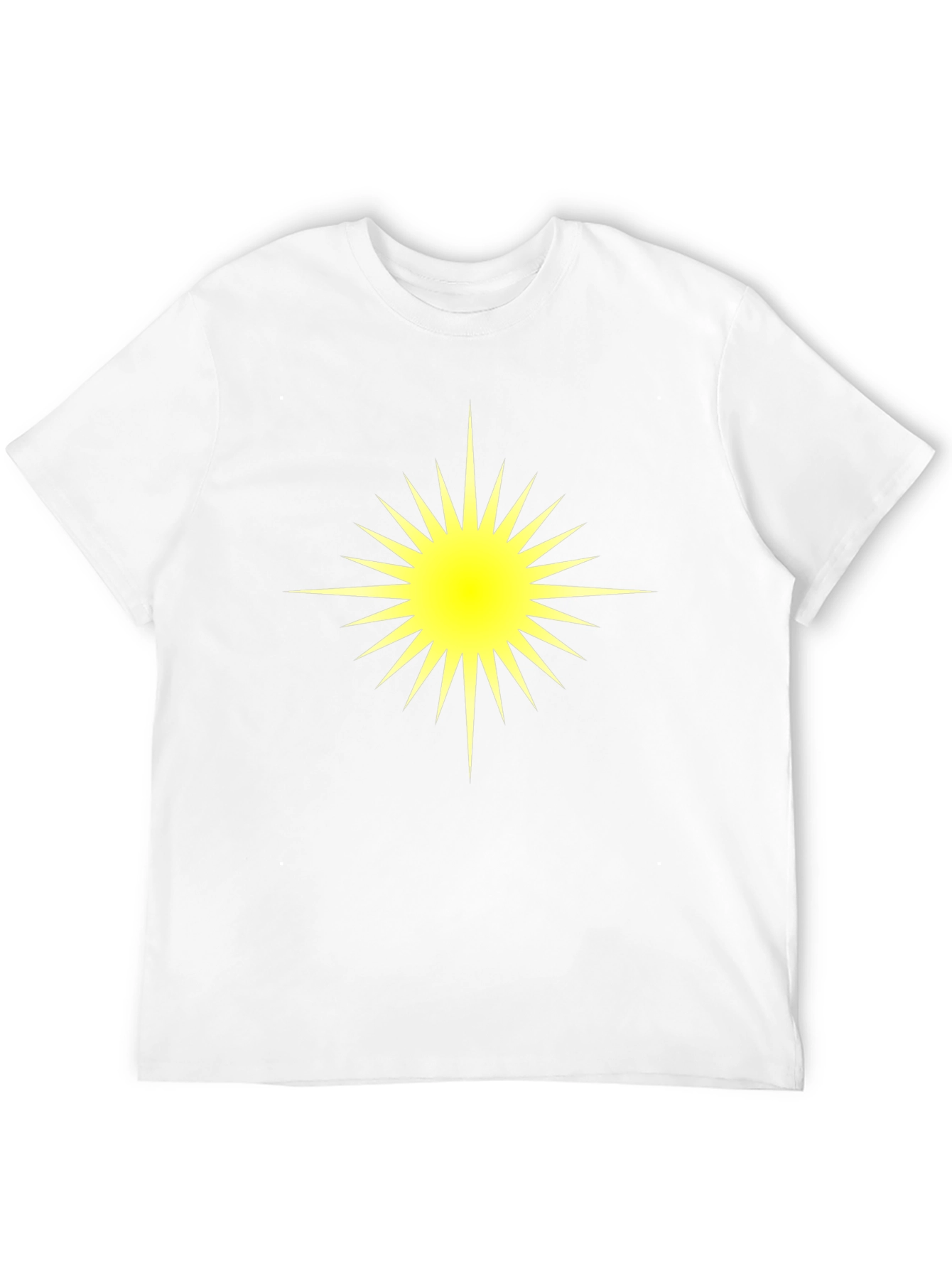 Radiant Starburst Graphic Tee - Bold Black Cotton Shirt