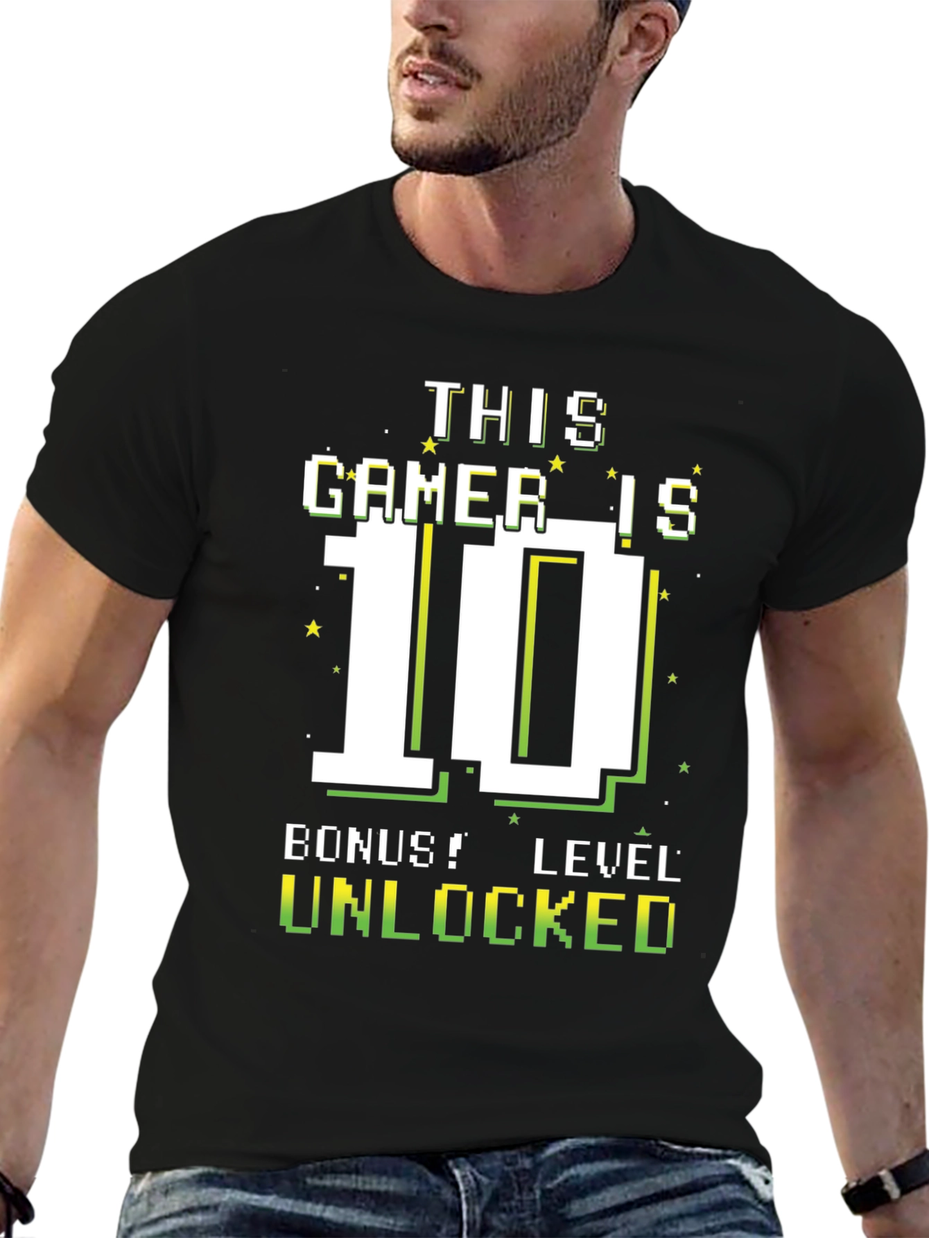 Gamer Level 10 Unlocked T-Shirt - Birthday Gift