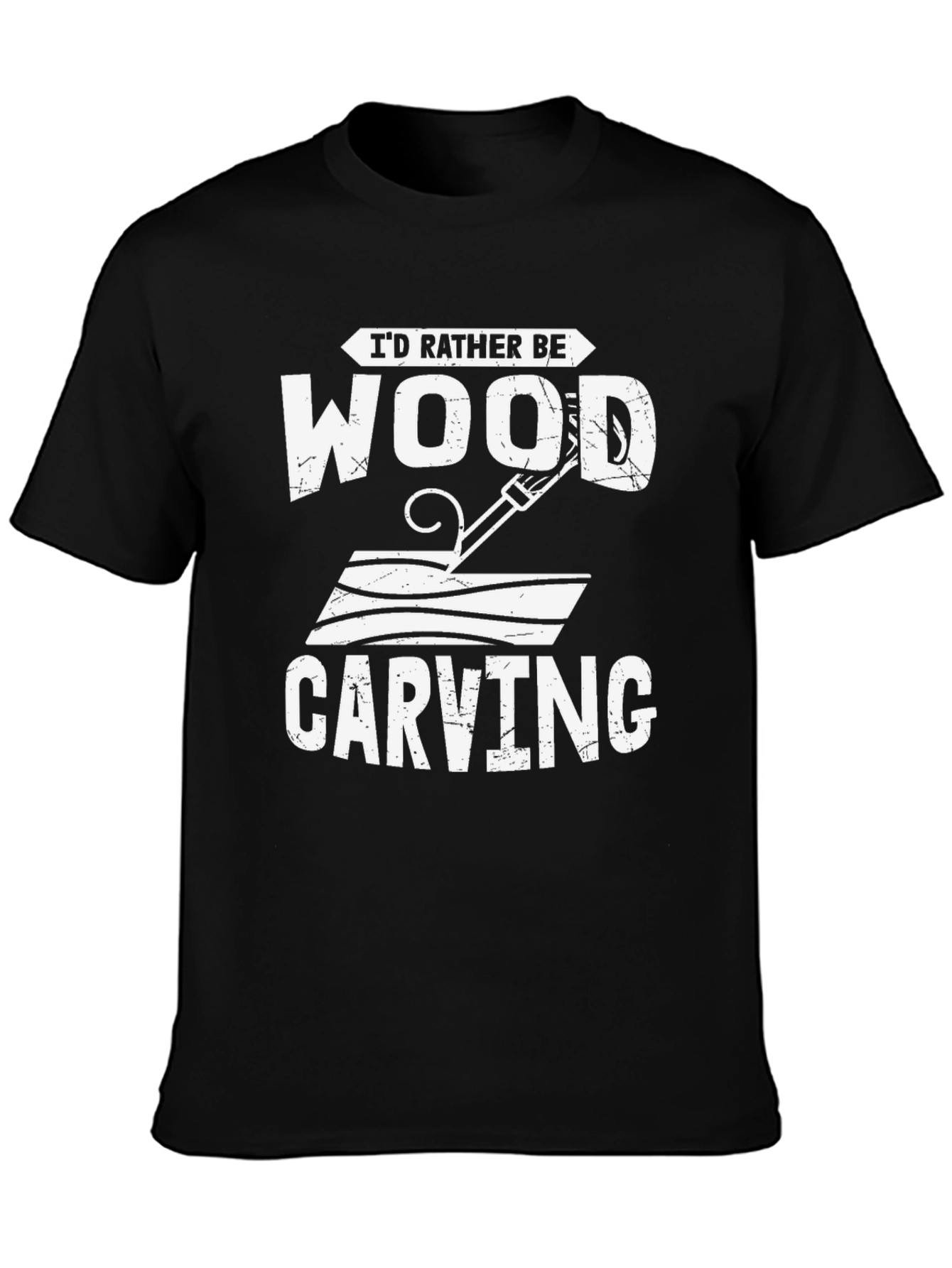 Id Rather Be Wood Carving T-Shirt