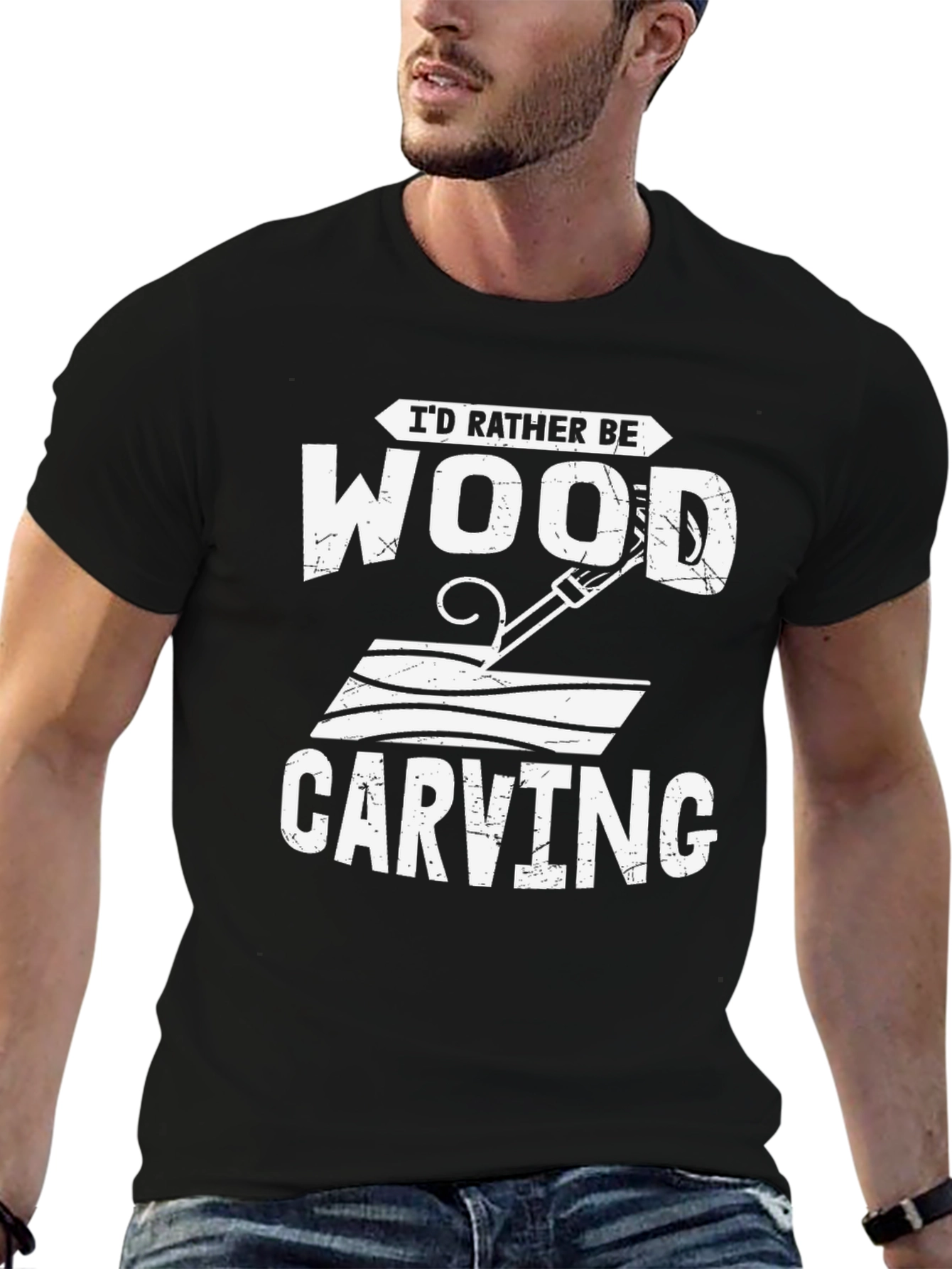 Id Rather Be Wood Carving T-Shirt