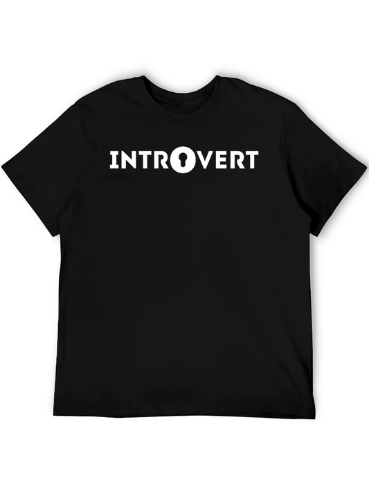 Introvert Graphic Tee - Black Casual T-Shirt