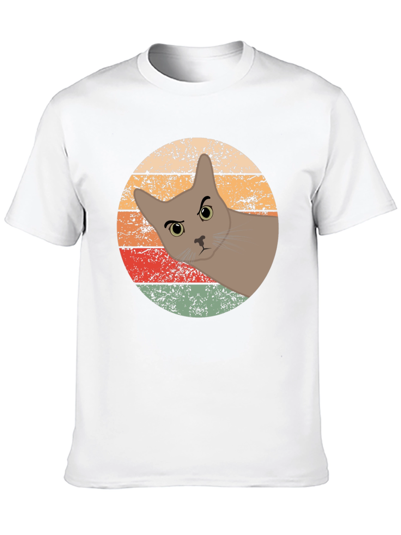 Retro Cat Graphic Tee - Unisex Black T-Shirt