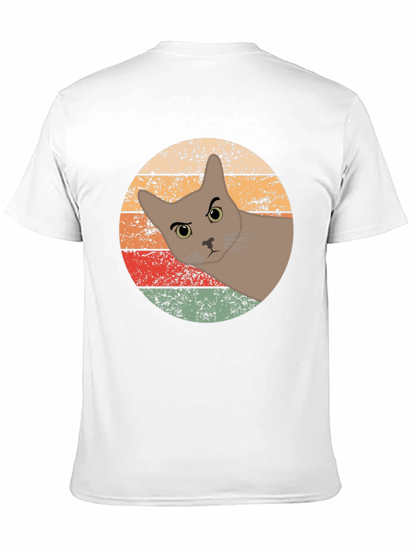 Retro Cat Graphic Tee - Unisex Black T-Shirt