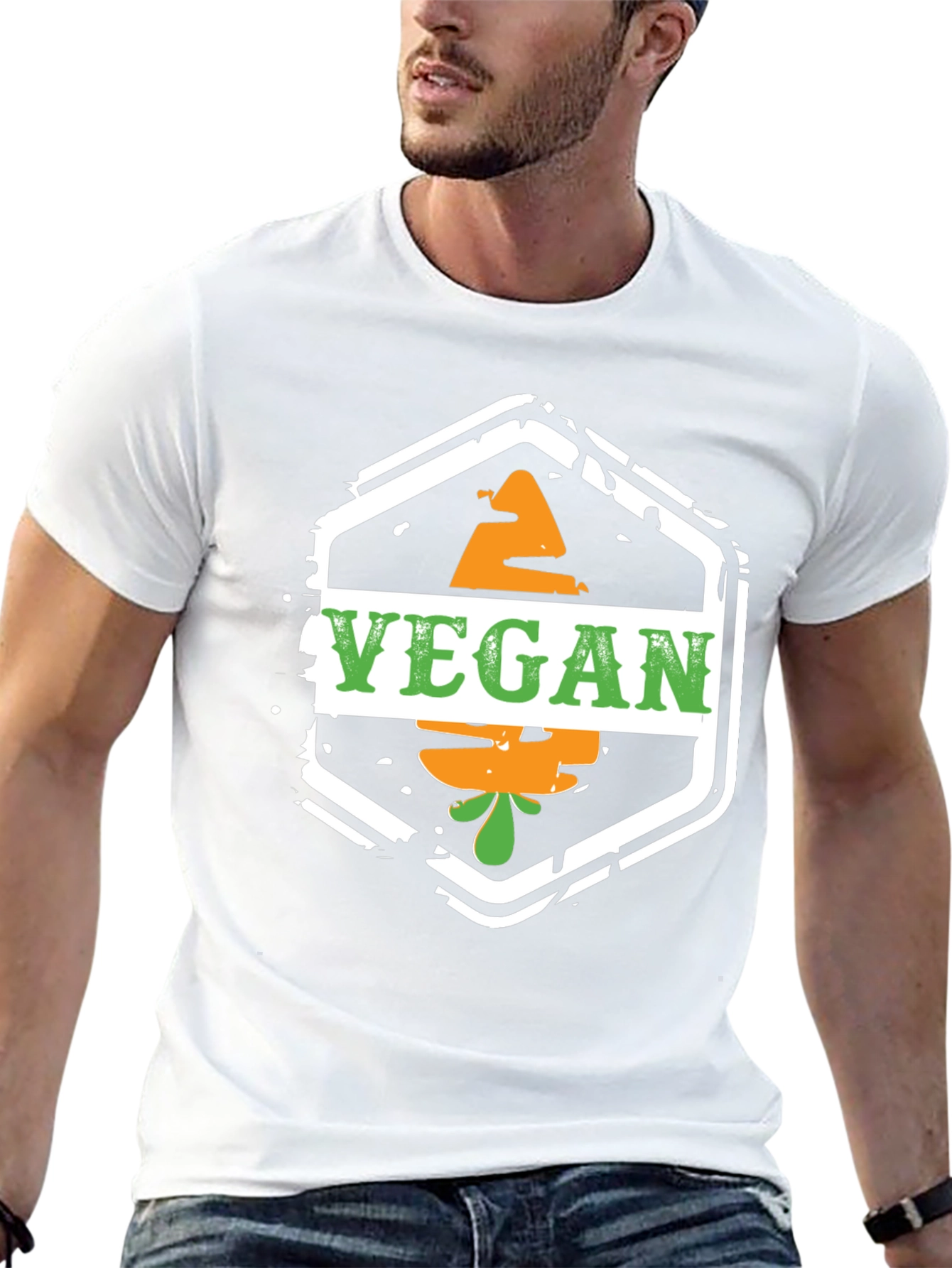 Vegan Carrot T-Shirt - Black Graphic Tee