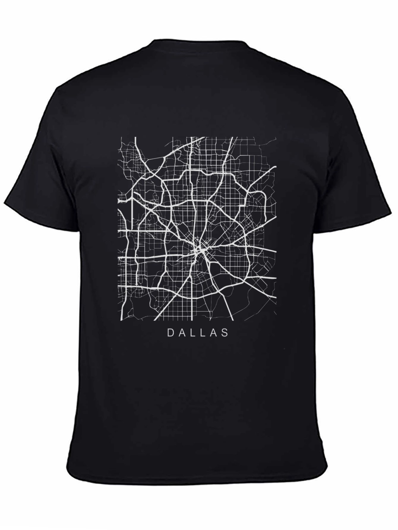 Dallas City Map Graphic T-Shirt