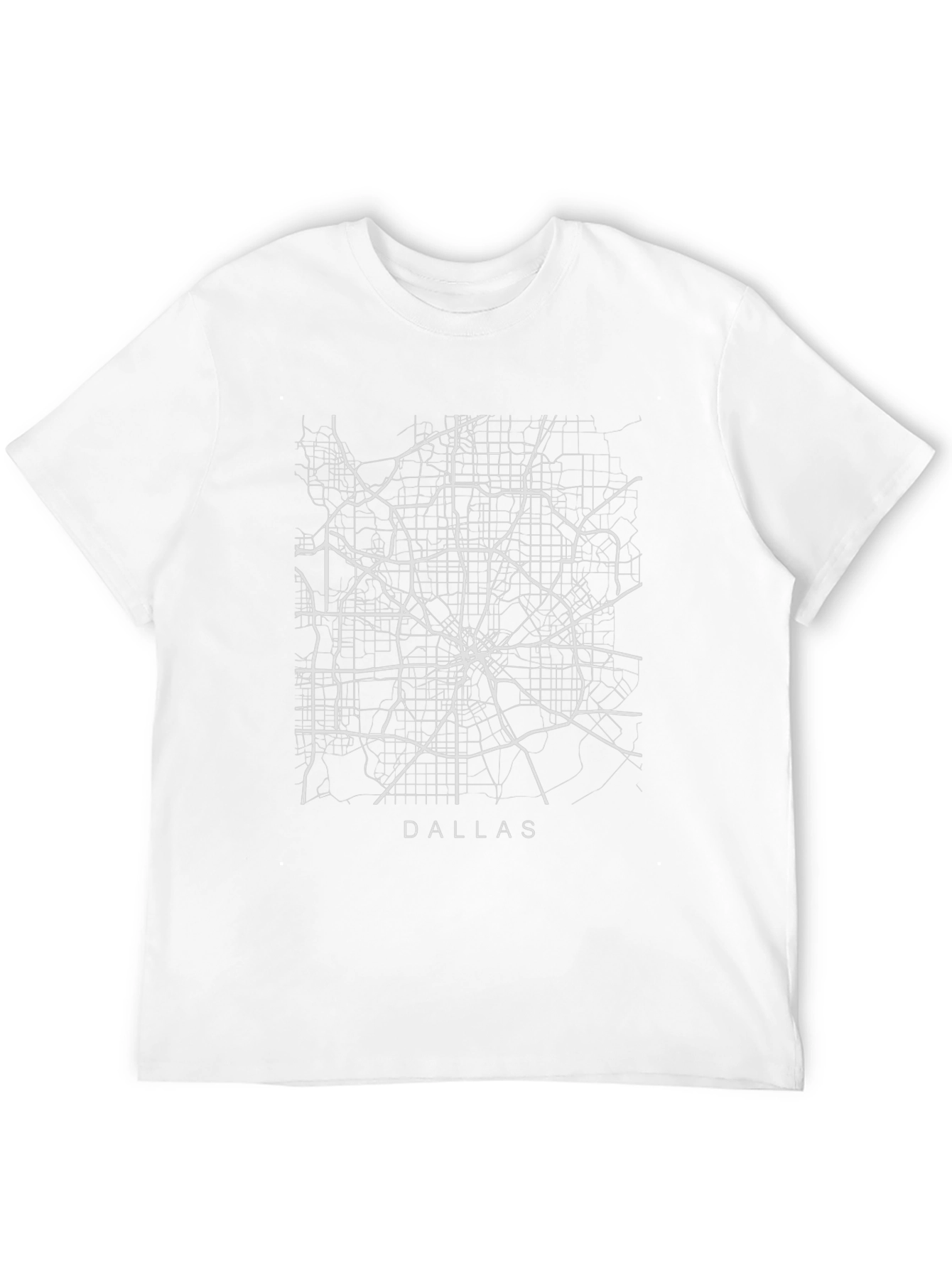 Dallas City Map Graphic T-Shirt
