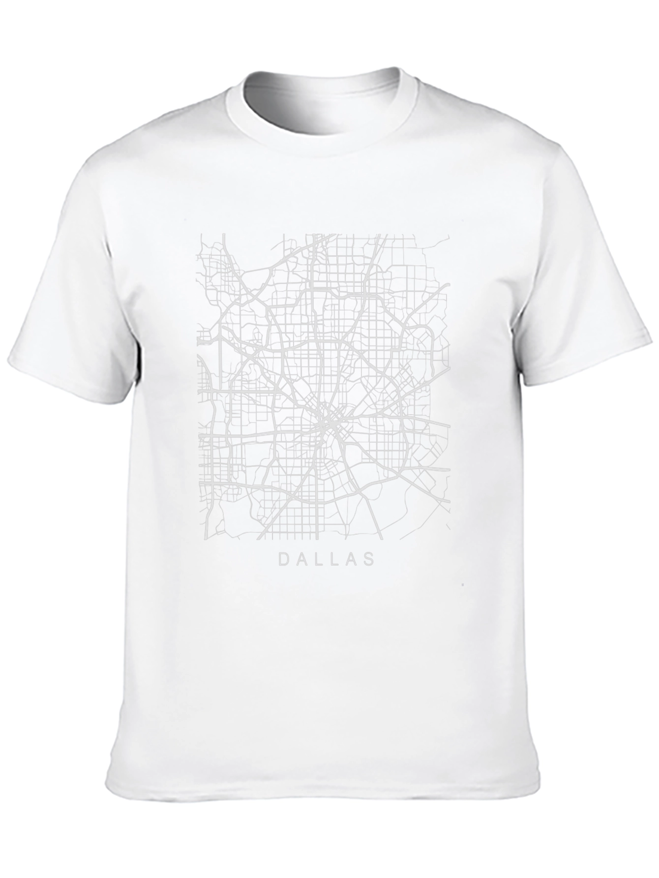 Dallas City Map Graphic T-Shirt