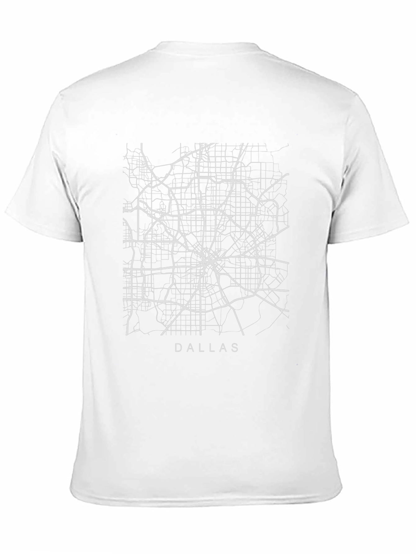 Dallas City Map Graphic T-Shirt