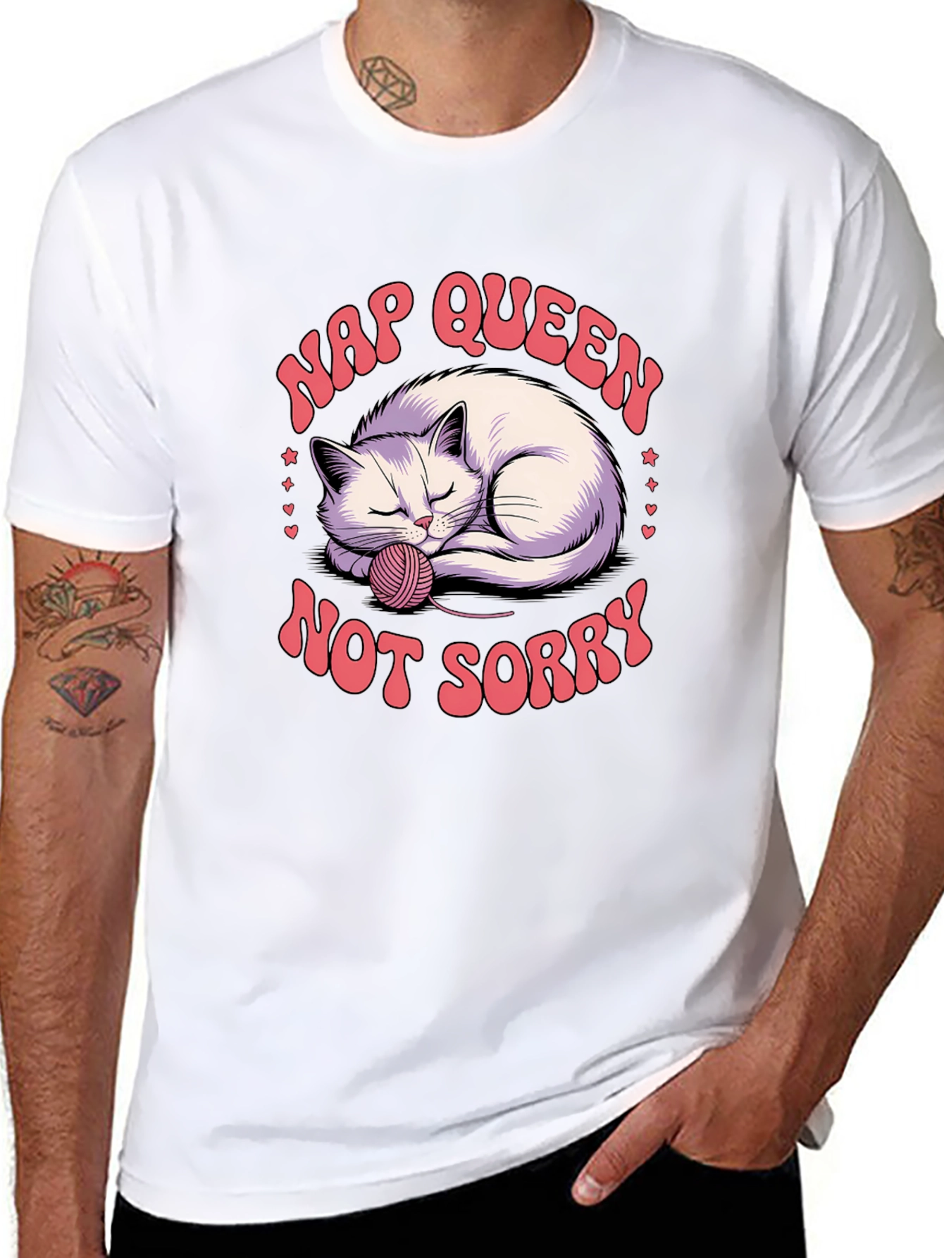 Nap Queen Cat Graphic T-Shirt