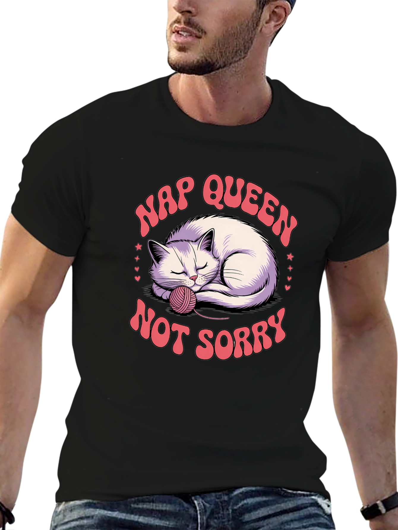 Nap Queen Cat Graphic T-Shirt