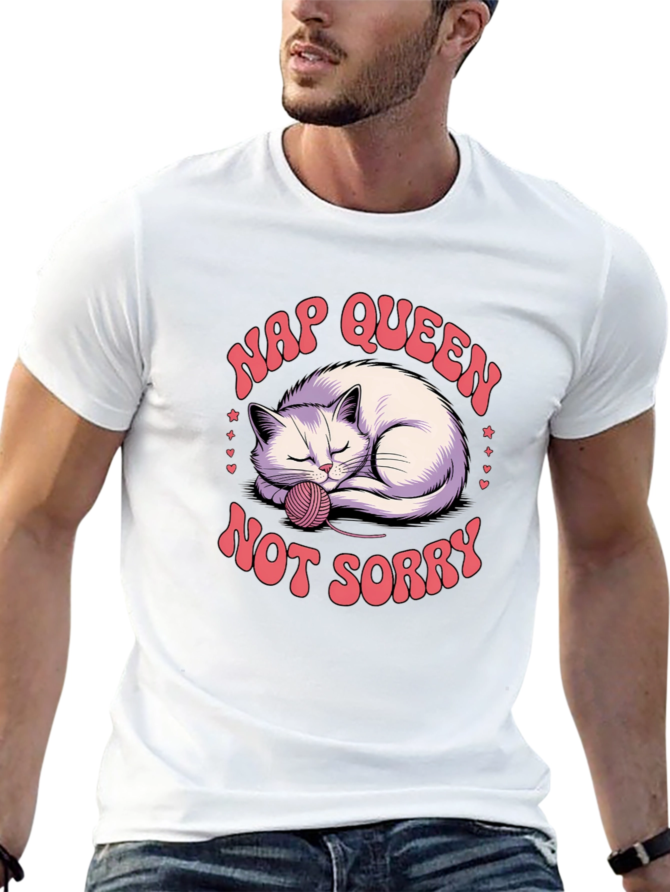 Nap Queen Cat Graphic T-Shirt