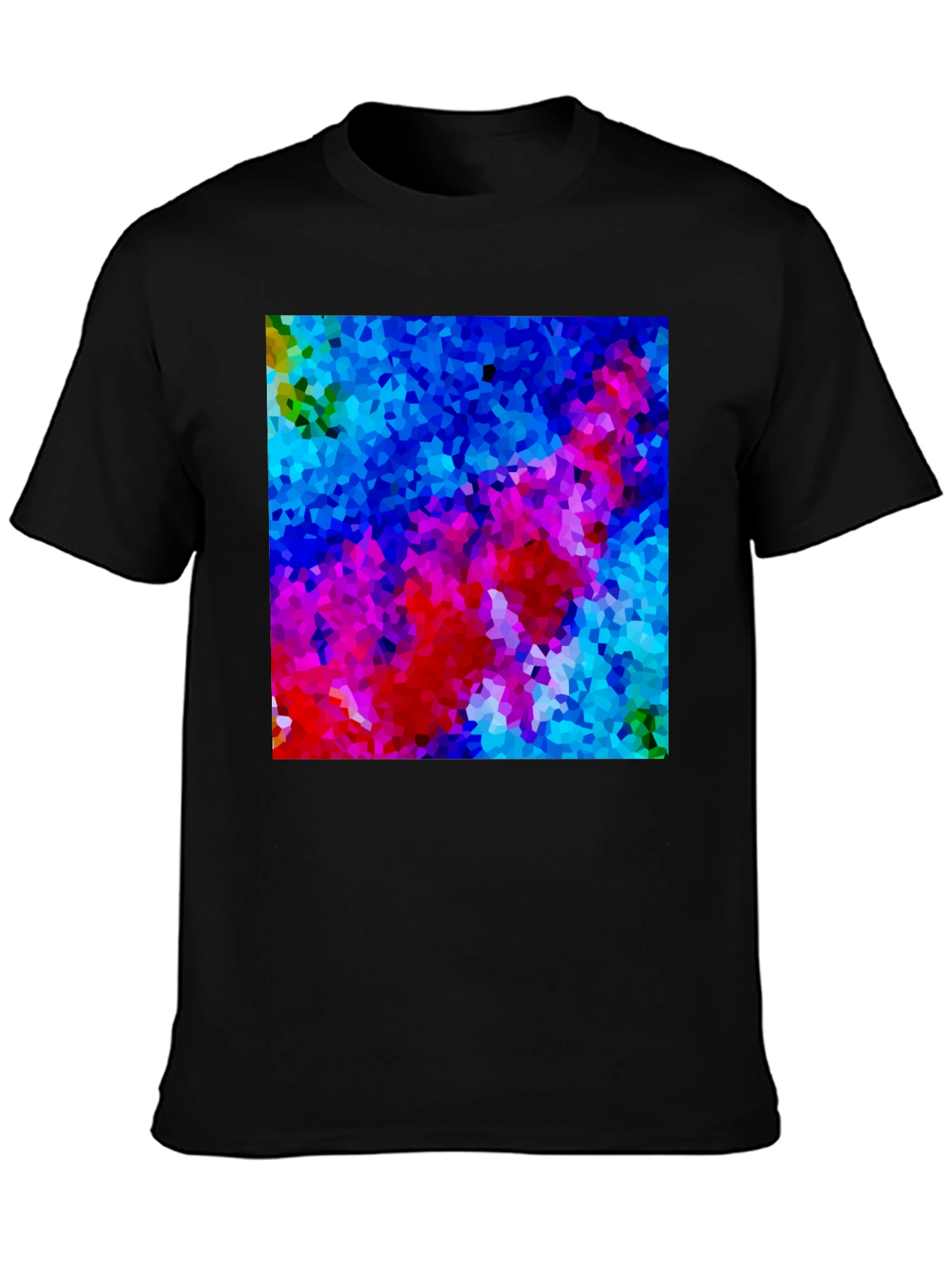Abstract Mosaic Art Black T-Shirt