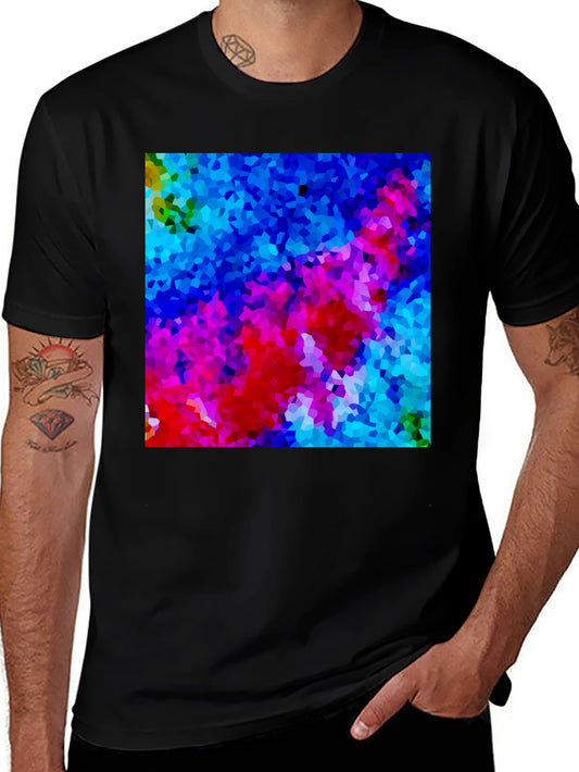 Abstract Mosaic Art Black T-Shirt