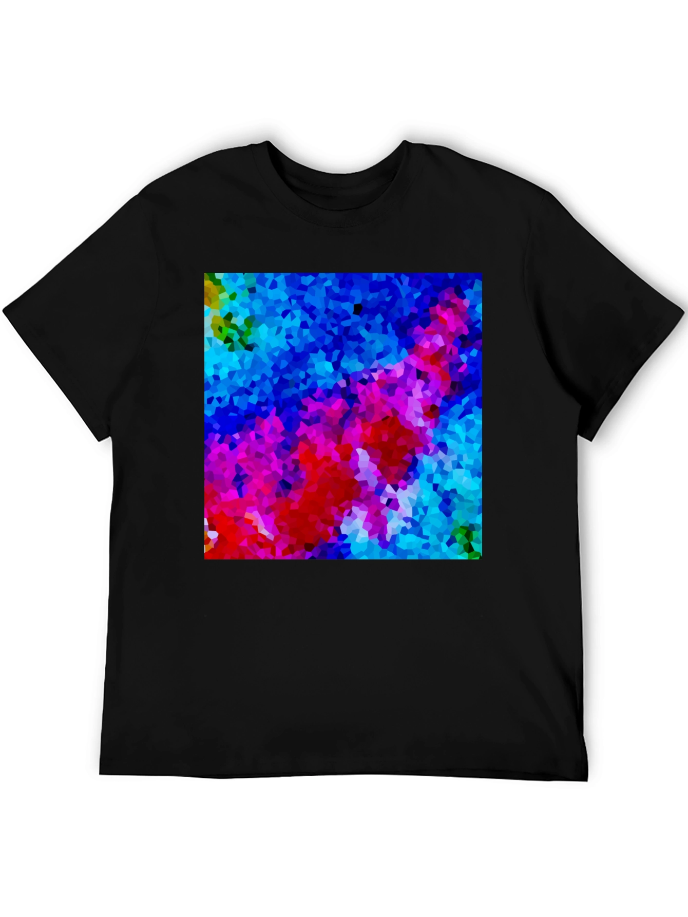 Abstract Mosaic Art Black T-Shirt