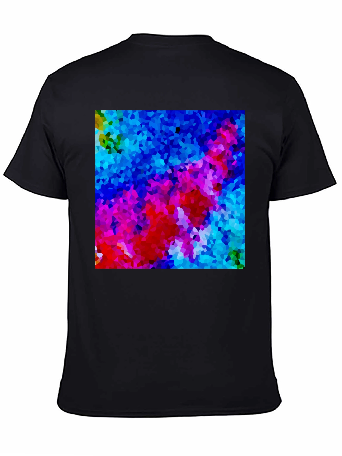 Abstract Mosaic Art Black T-Shirt