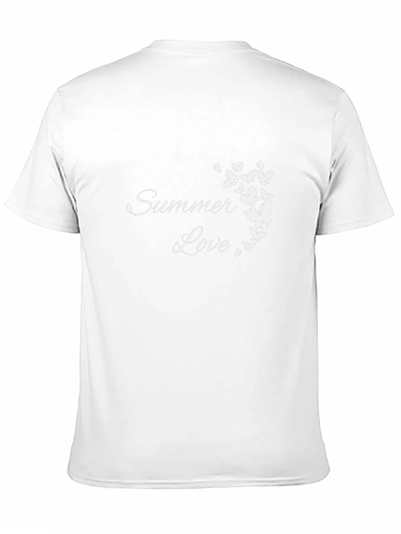Summer Love Butterfly Graphic Black T-Shirt