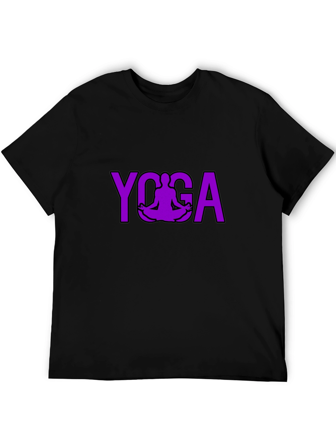Yoga Pose Graphic T-Shirt - Black Cotton Tee