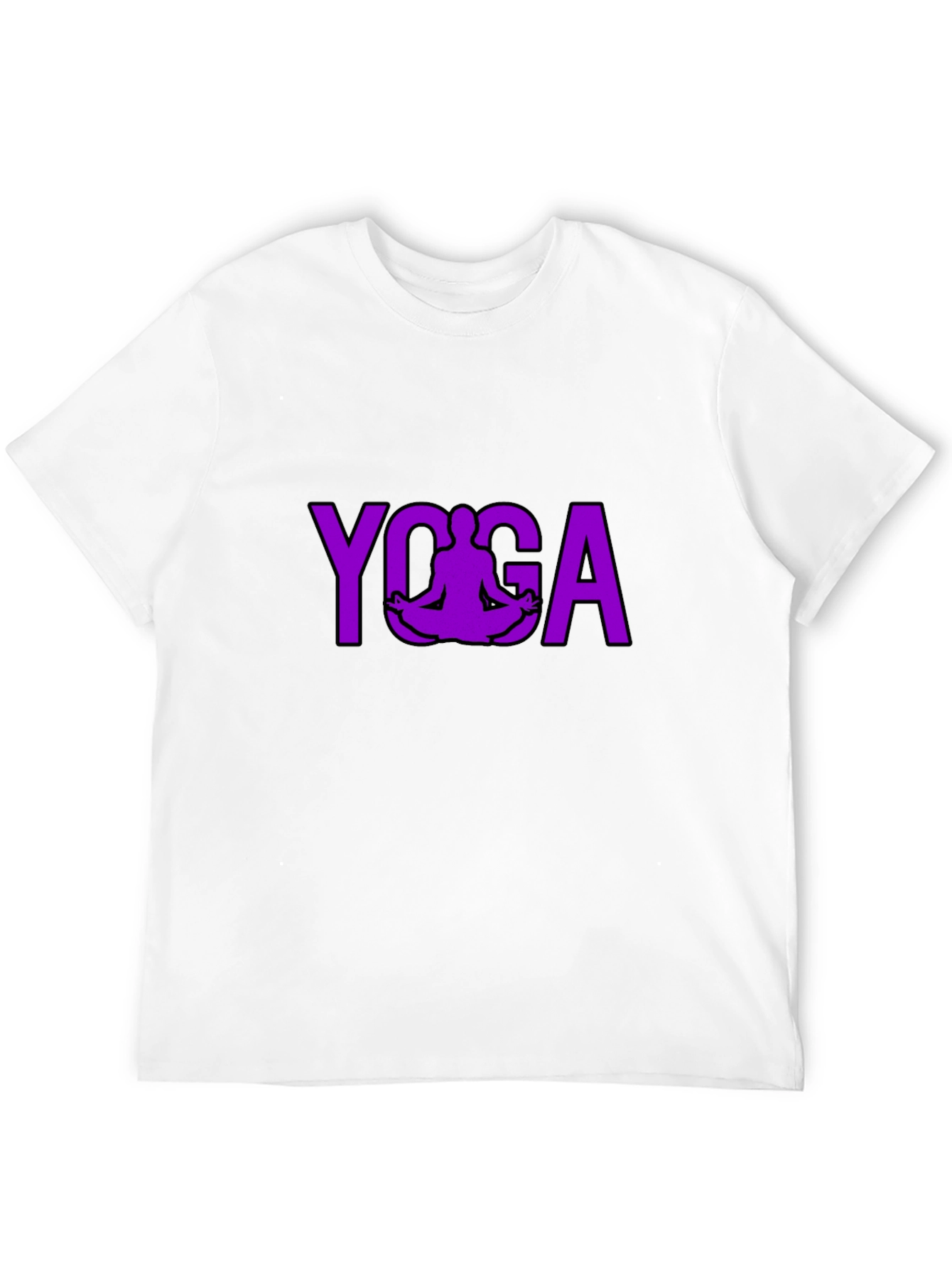 Yoga Pose Graphic T-Shirt - Black Cotton Tee