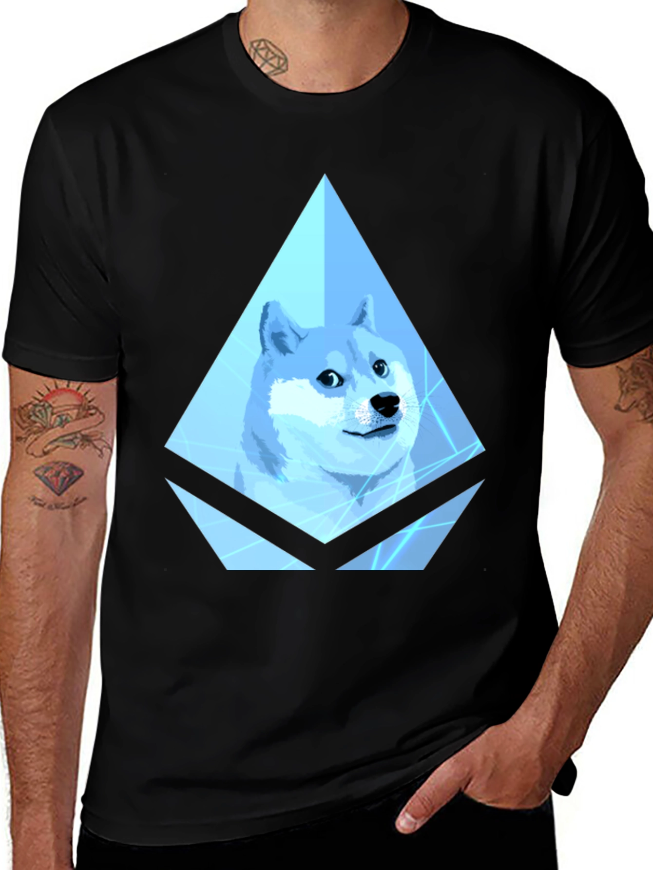 Doge Crypto Black T-Shirt