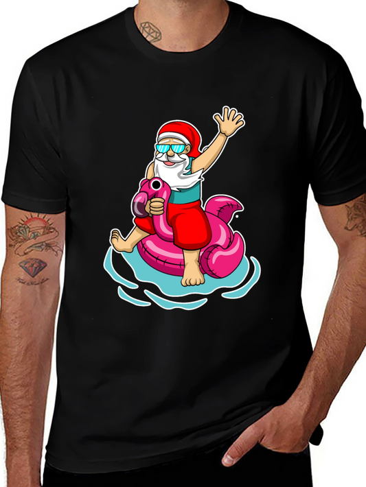 Summer Santa Flamingo T-Shirt