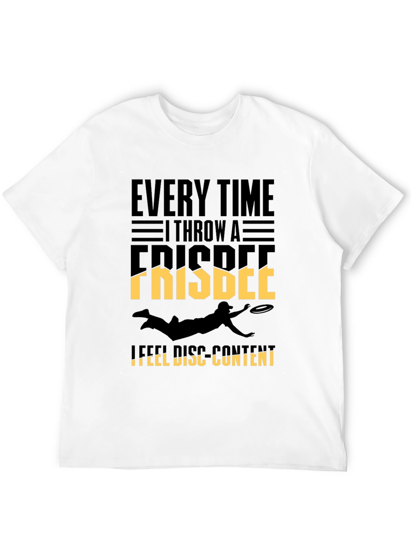 Frisbee Disc Content T-Shirt: Ultimate Throwing Tee