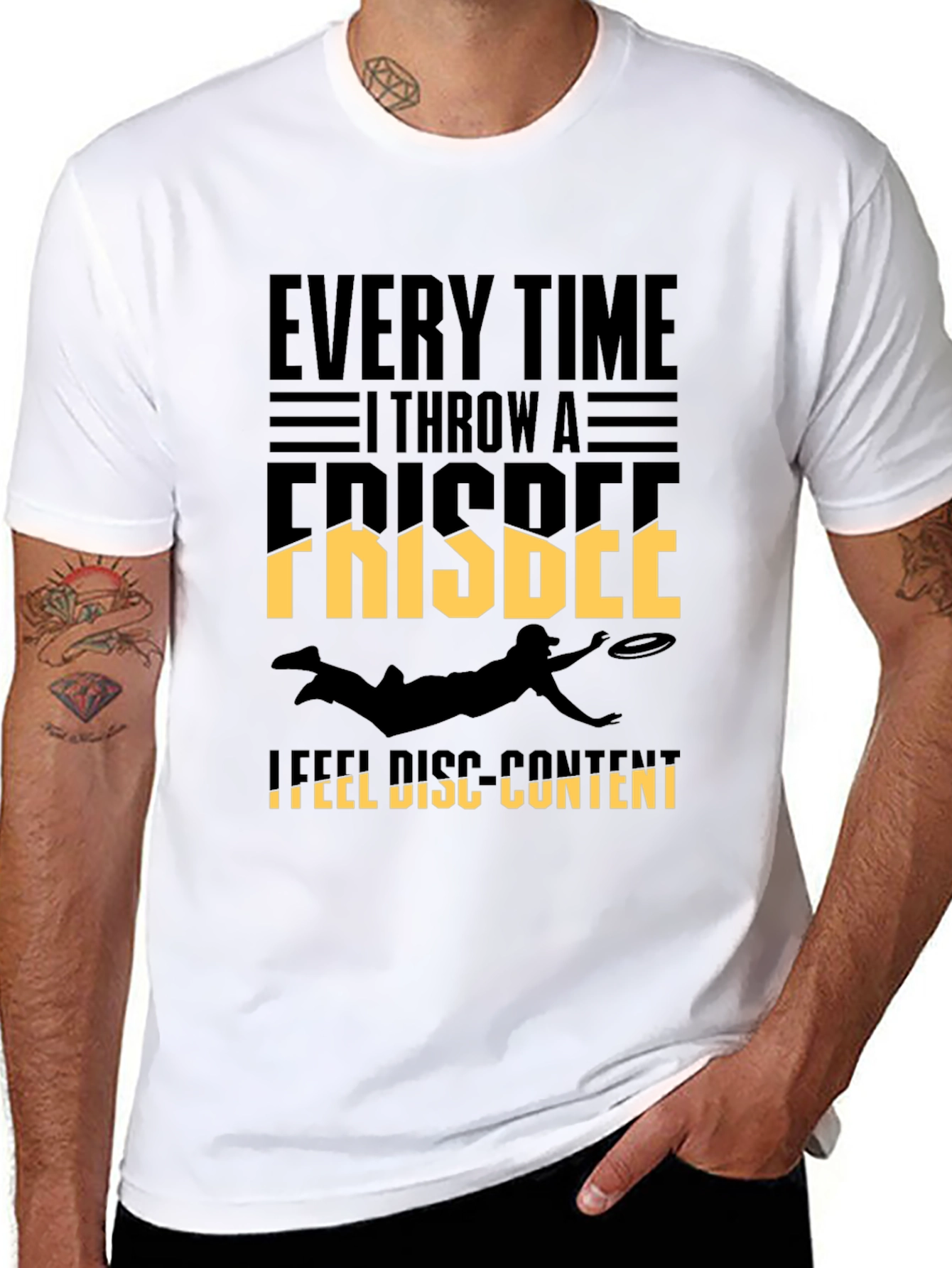 Frisbee Disc Content T-Shirt: Ultimate Throwing Tee