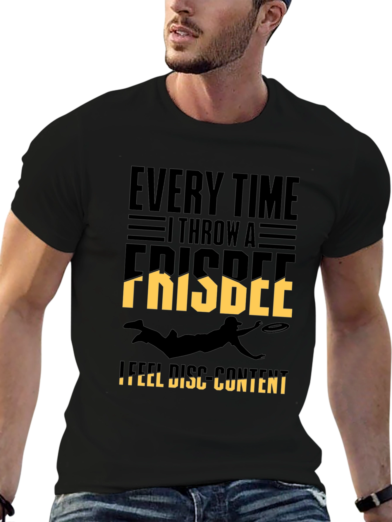 Frisbee Disc Content T-Shirt: Ultimate Throwing Tee