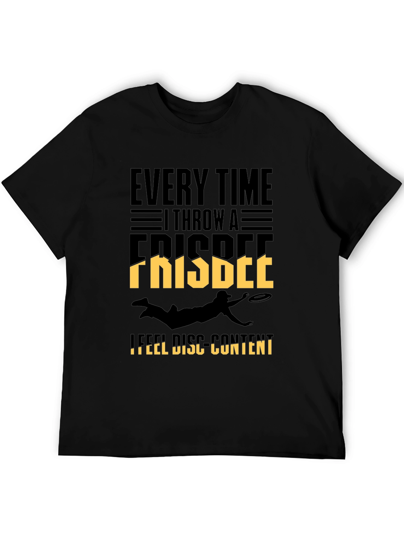Frisbee Disc Content T-Shirt: Ultimate Throwing Tee