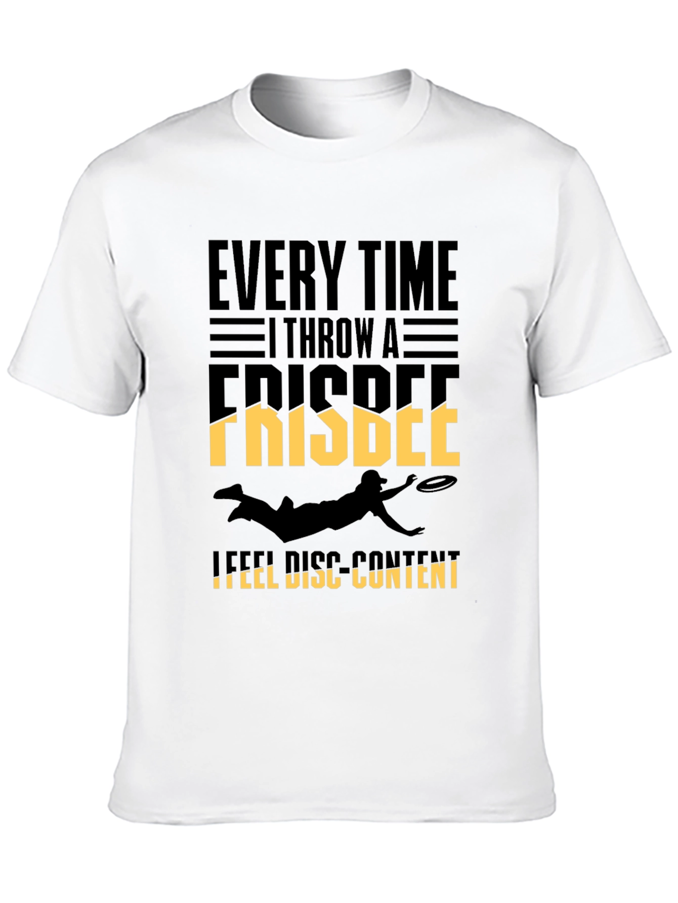 Frisbee Disc Content T-Shirt: Ultimate Throwing Tee