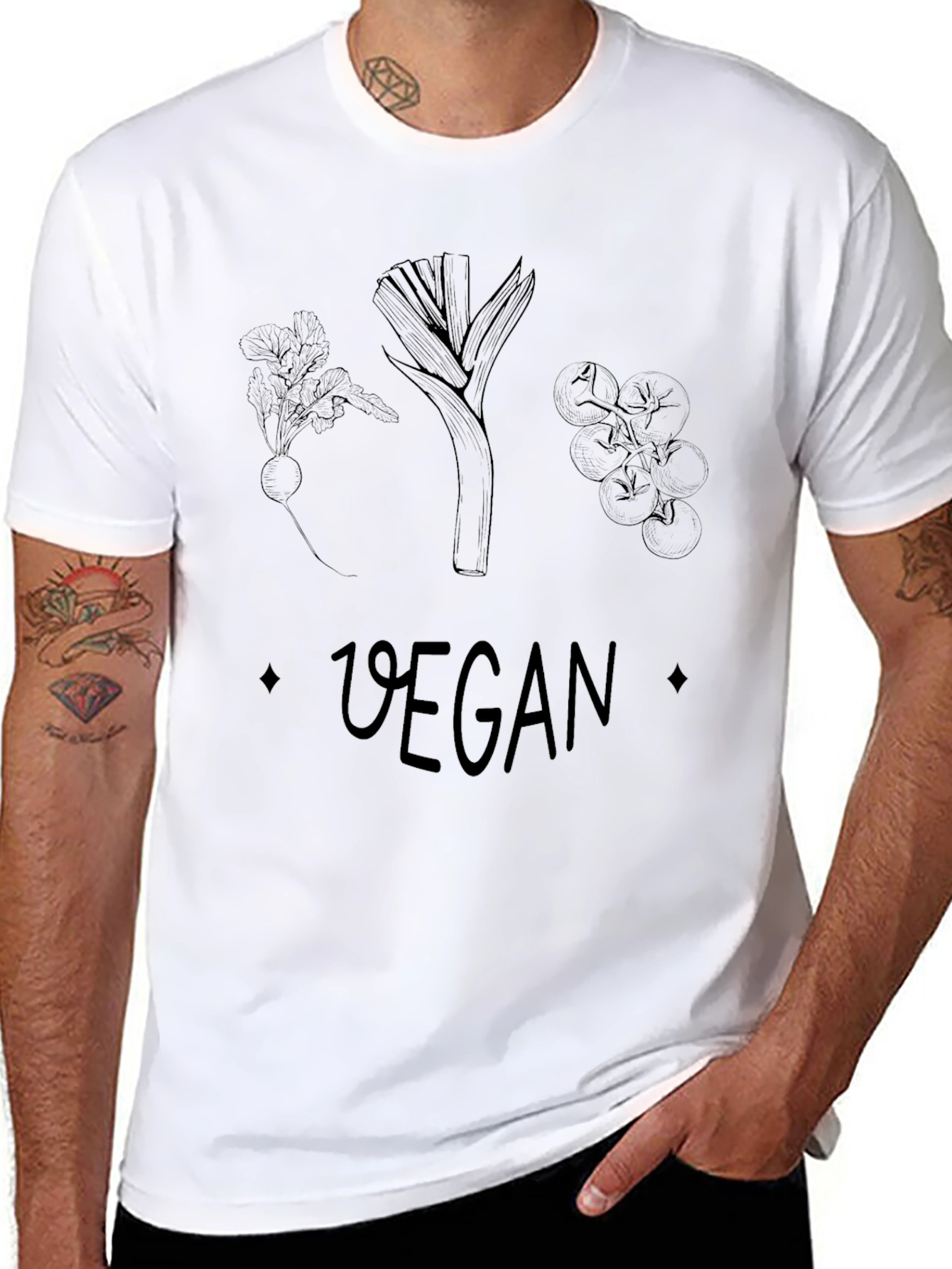 Vegan T-Shirt: Vegetable Graphic Tee