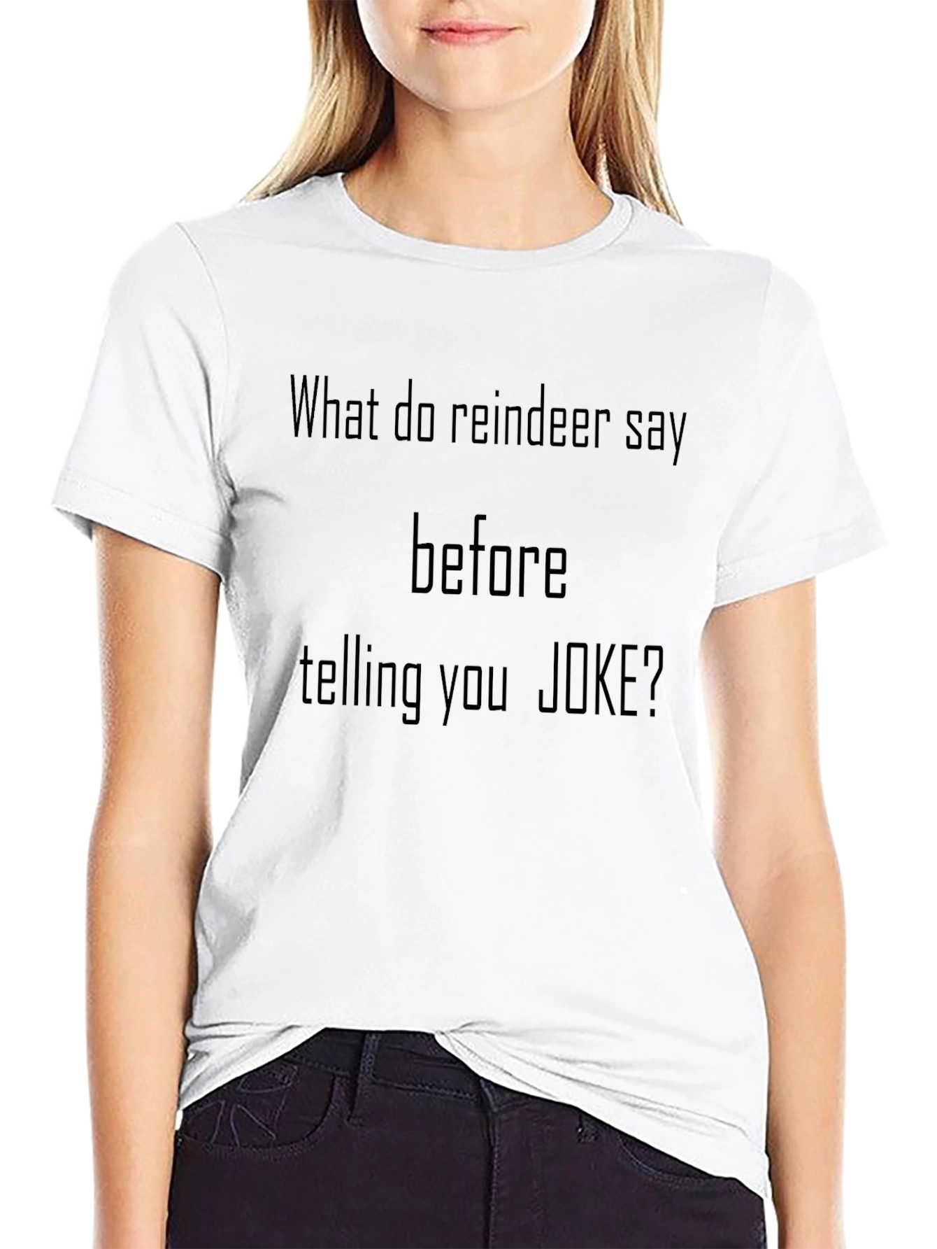 Reindeer Joke T-Shirt - Funny Christmas Tee
