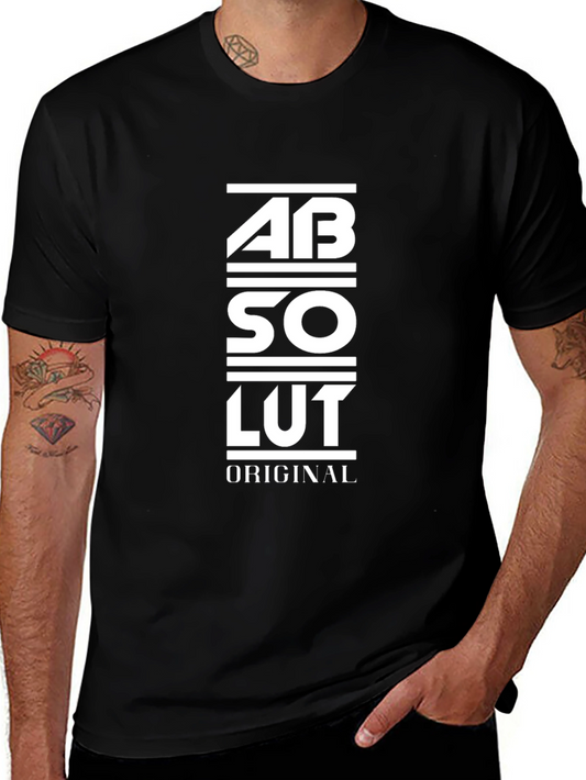 Absolut Original Graphic Black T-Shirt for Men