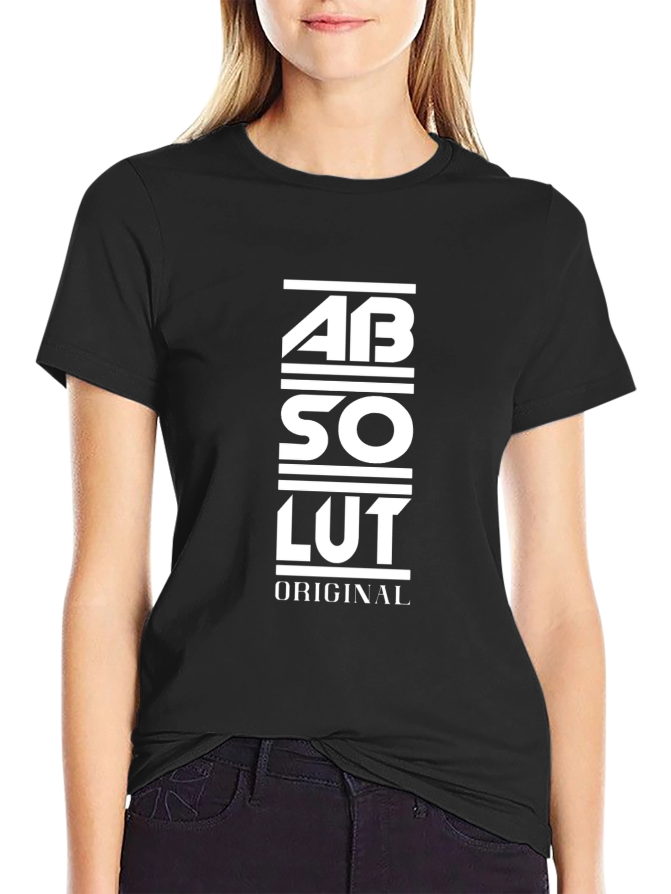 Absolut Original Graphic Black T-Shirt for Men