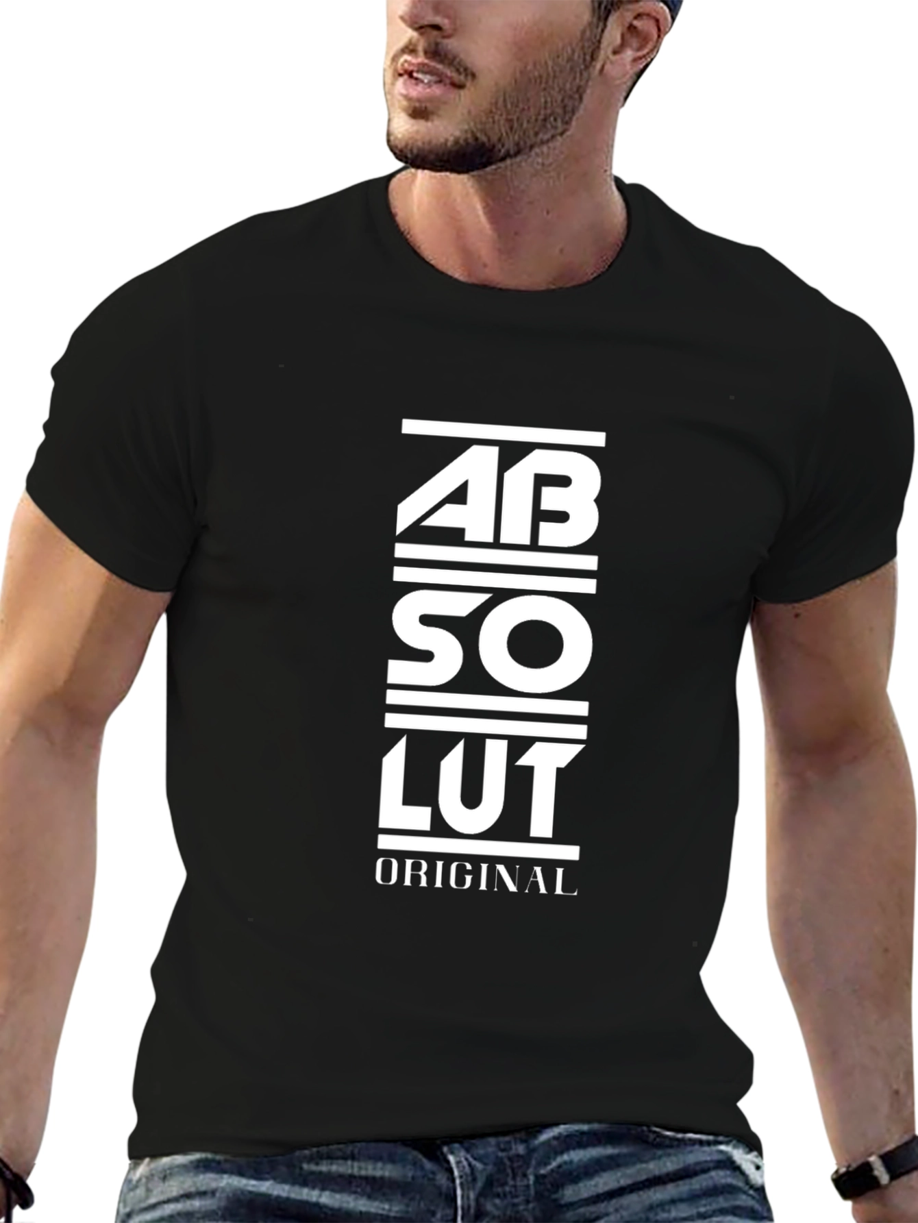 Absolut Original Graphic Black T-Shirt for Men