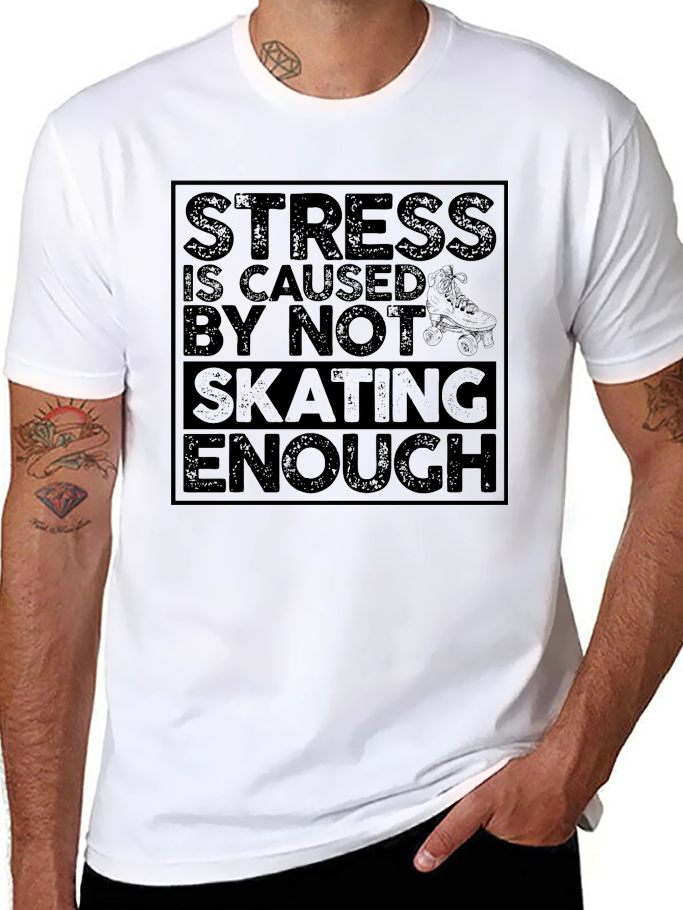 Stress is Caused by Not Skating Enough Graphic Tee
