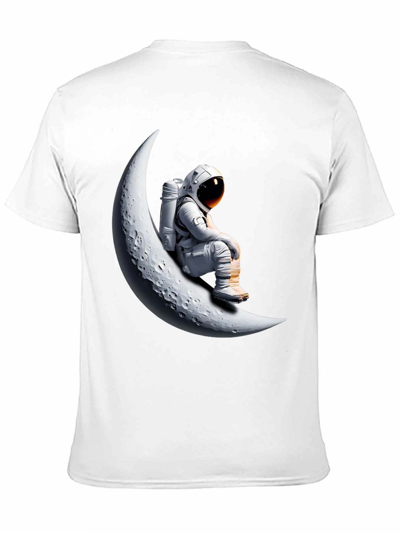 Astronaut on Moon Graphic T-Shirt - Black