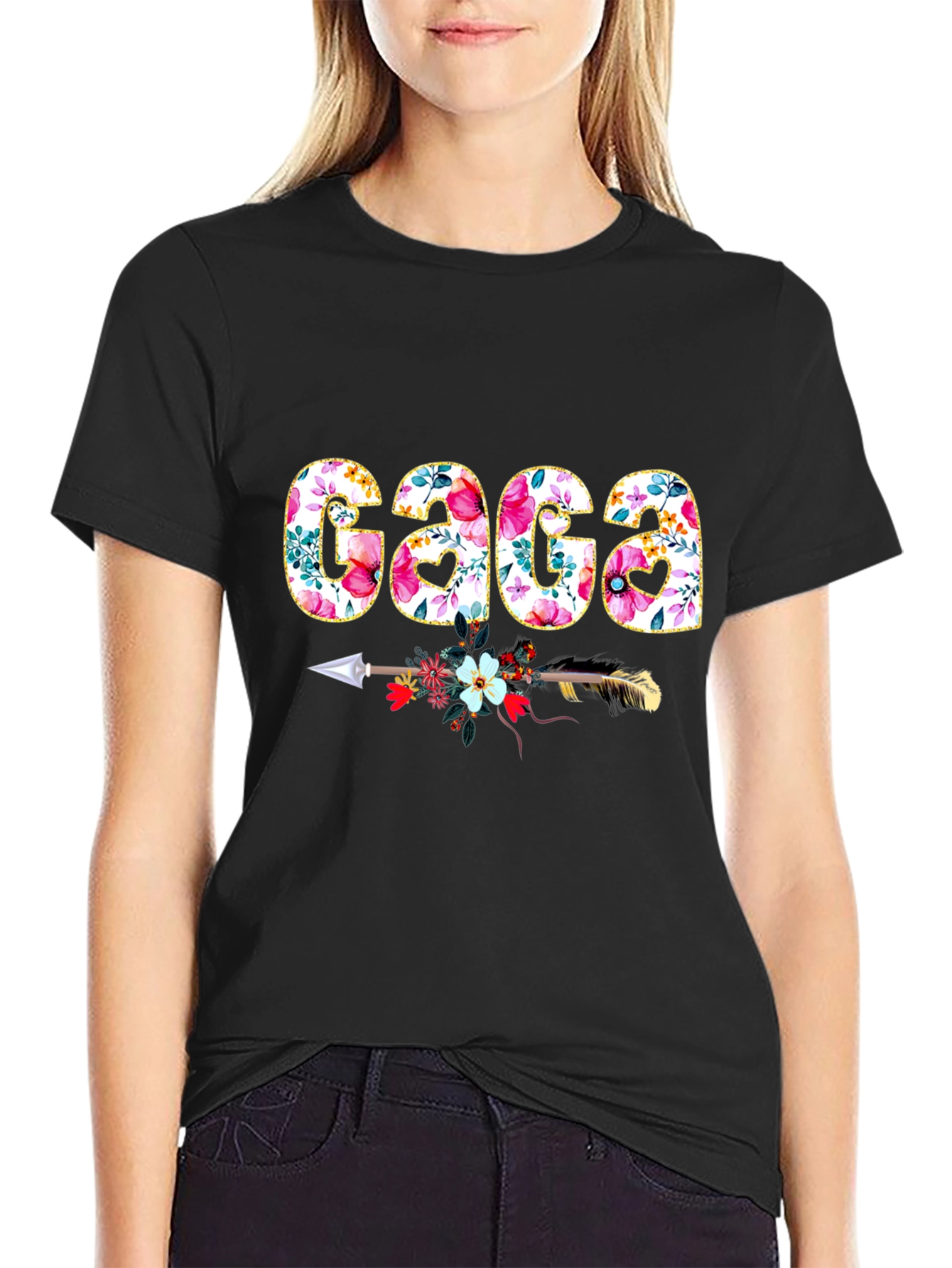 Floral GAGA Arrow T-Shirt