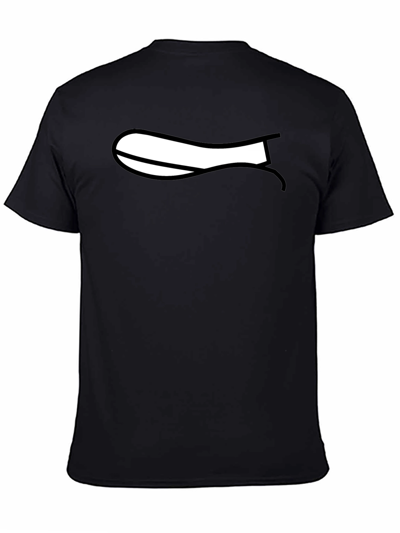 Cartoon Mouth Graphic Black T-Shirt