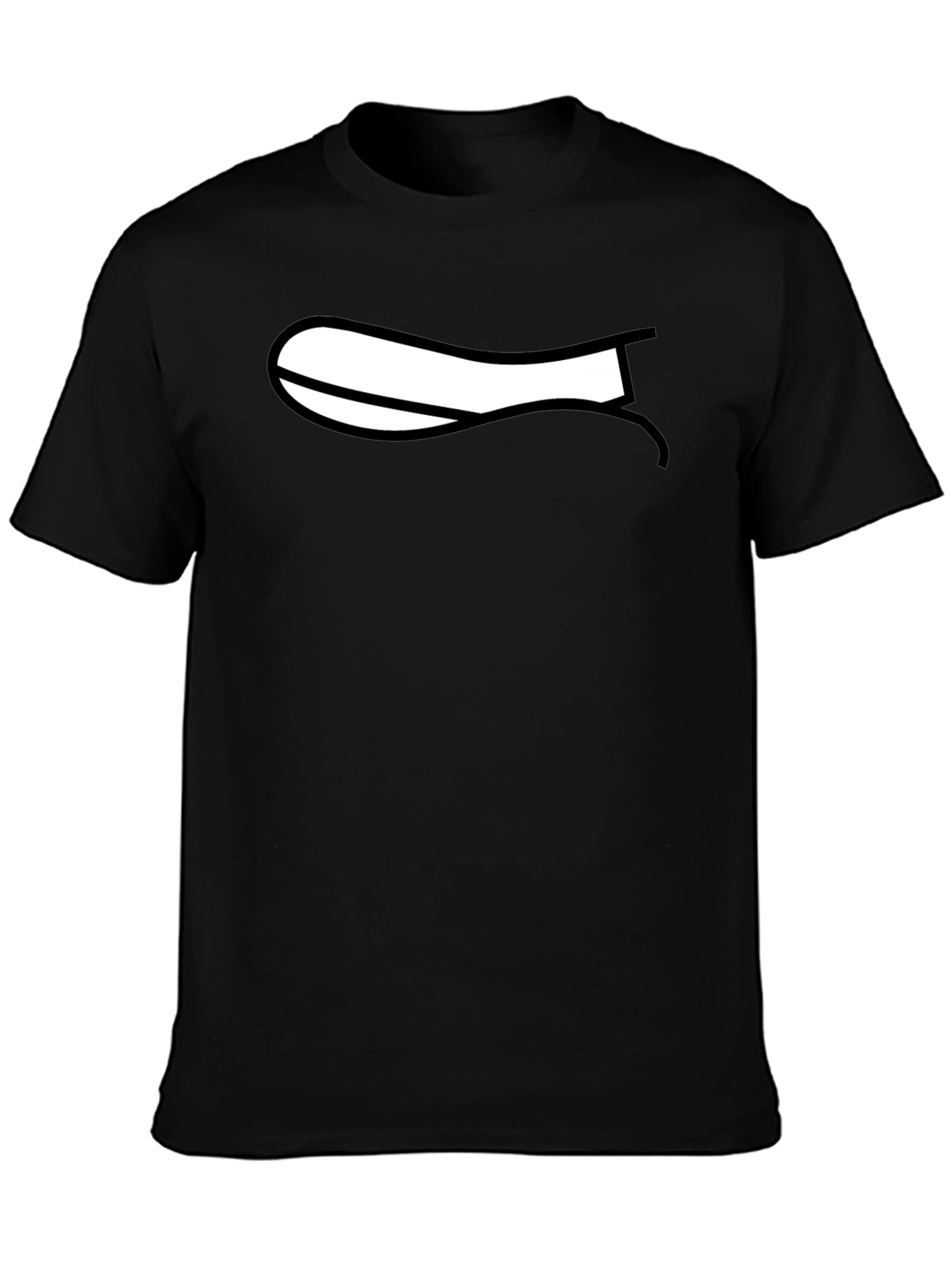 Cartoon Mouth Graphic Black T-Shirt