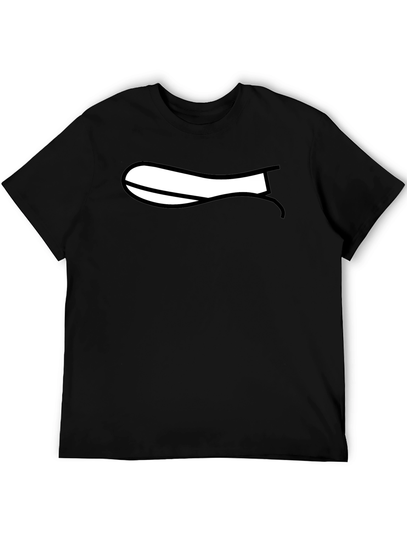 Cartoon Mouth Graphic Black T-Shirt