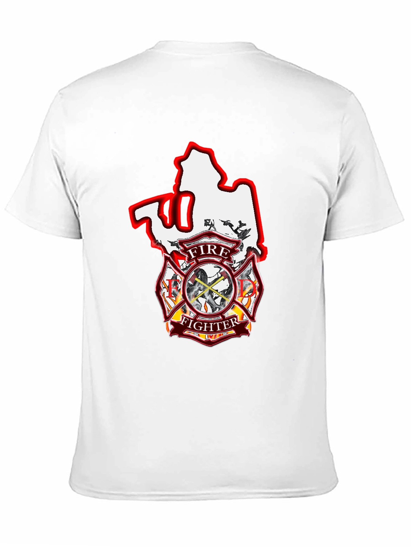 Firefighter Maltese Cross Graphic T-Shirt