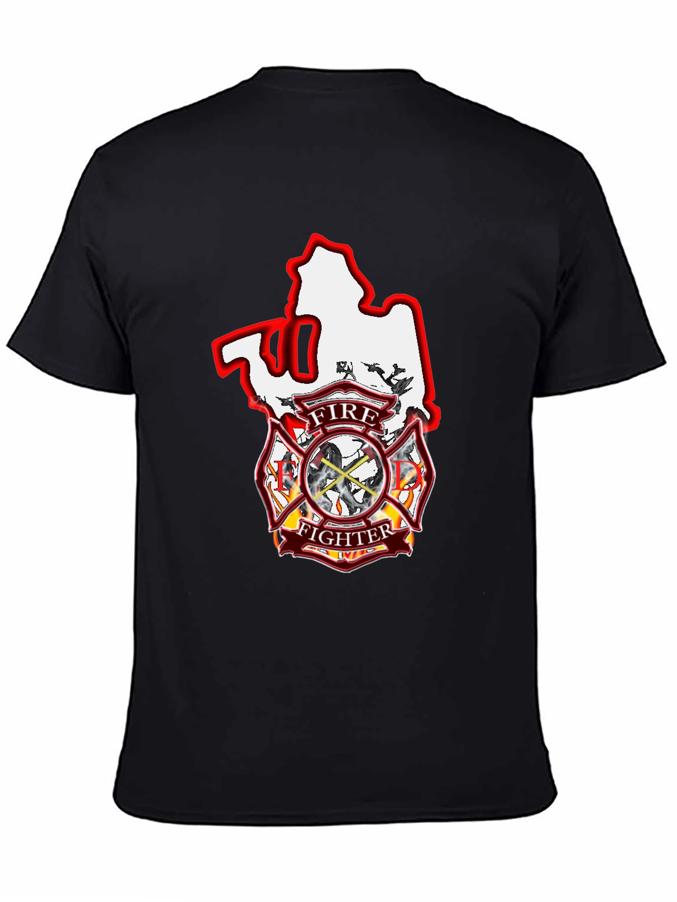 Firefighter Maltese Cross Graphic T-Shirt