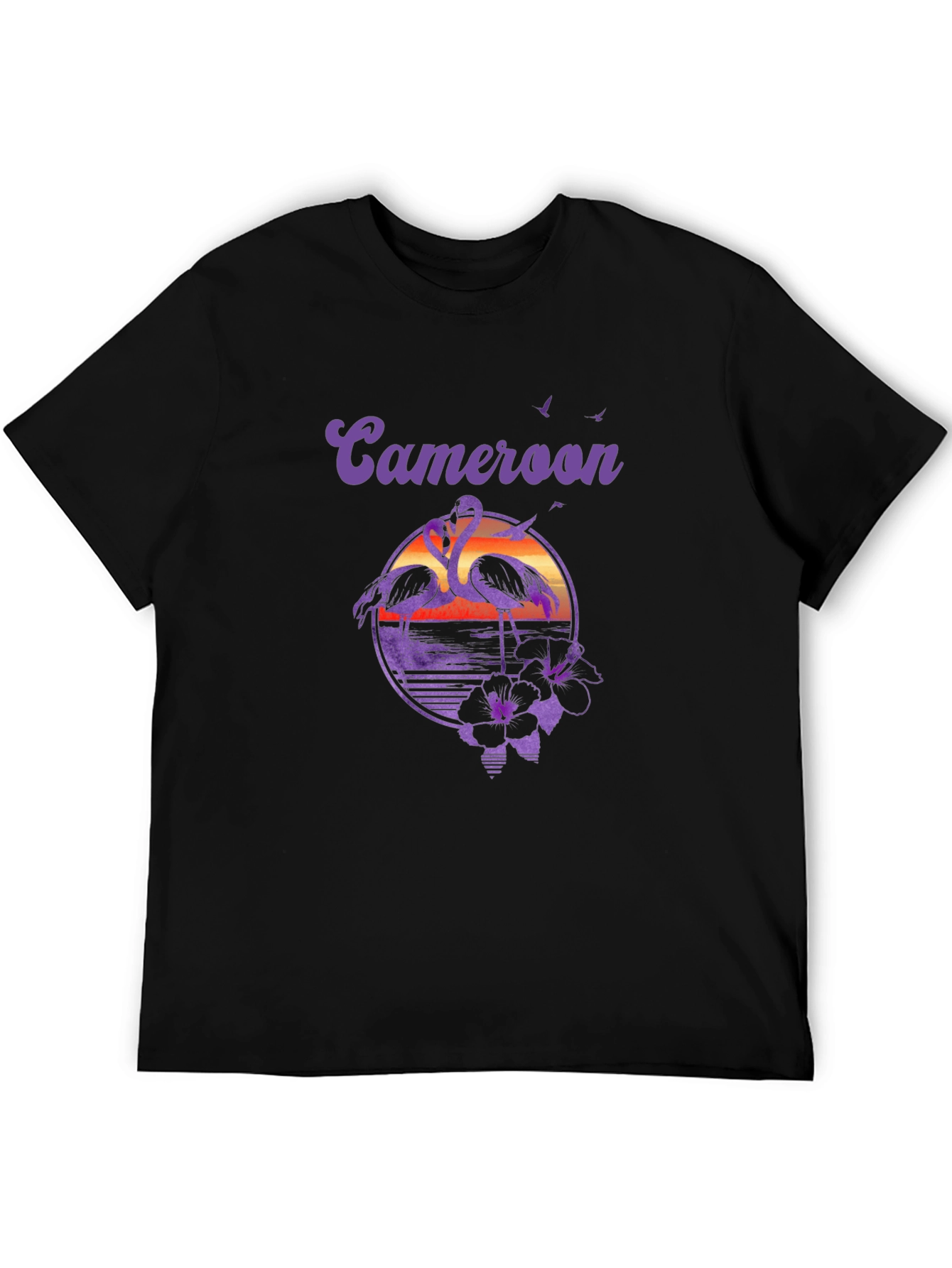 Cameroon Flamingo Sunset Graphic T-Shirt