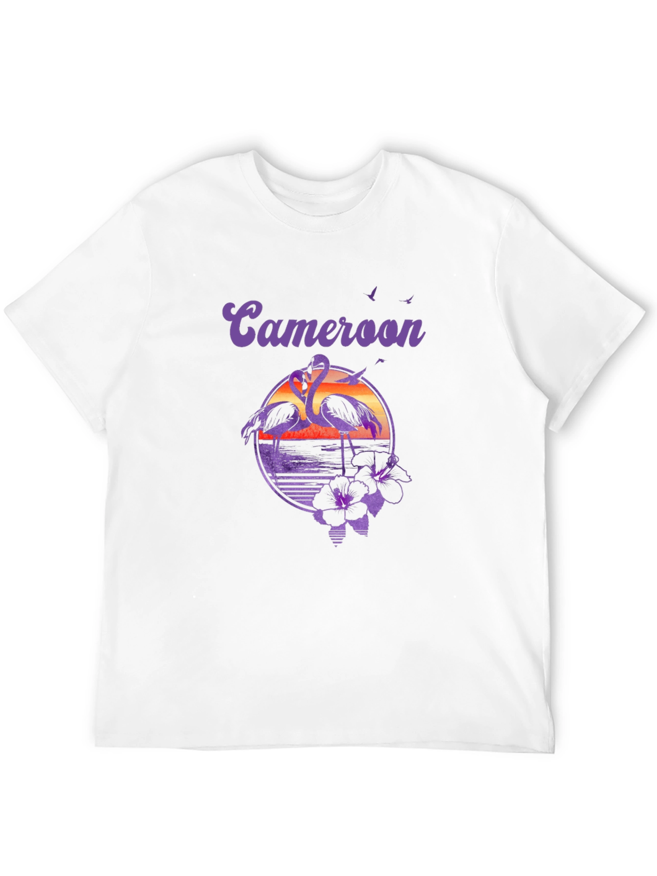 Cameroon Flamingo Sunset Graphic T-Shirt