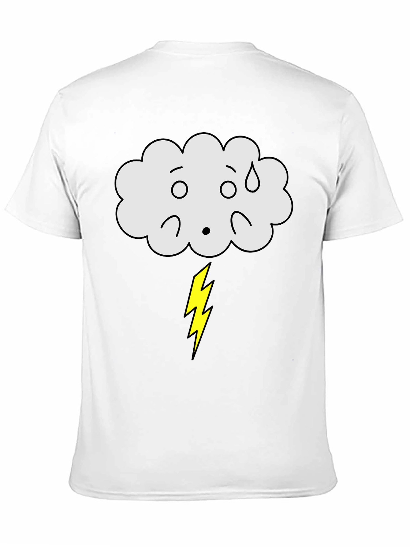 Funny Weather Cloud Lightning Bolt Graphic T-Shirt
