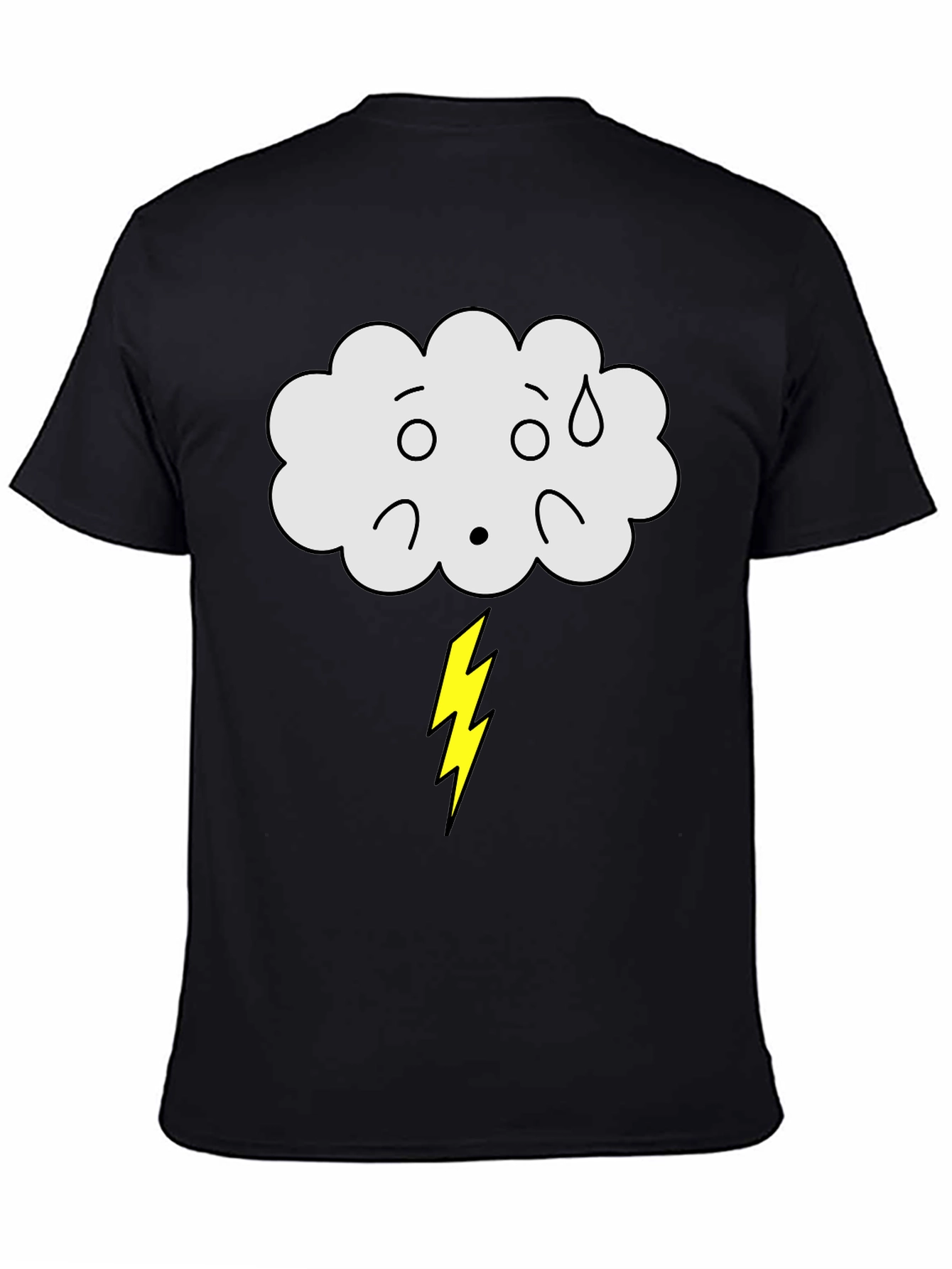 Funny Weather Cloud Lightning Bolt Graphic T-Shirt