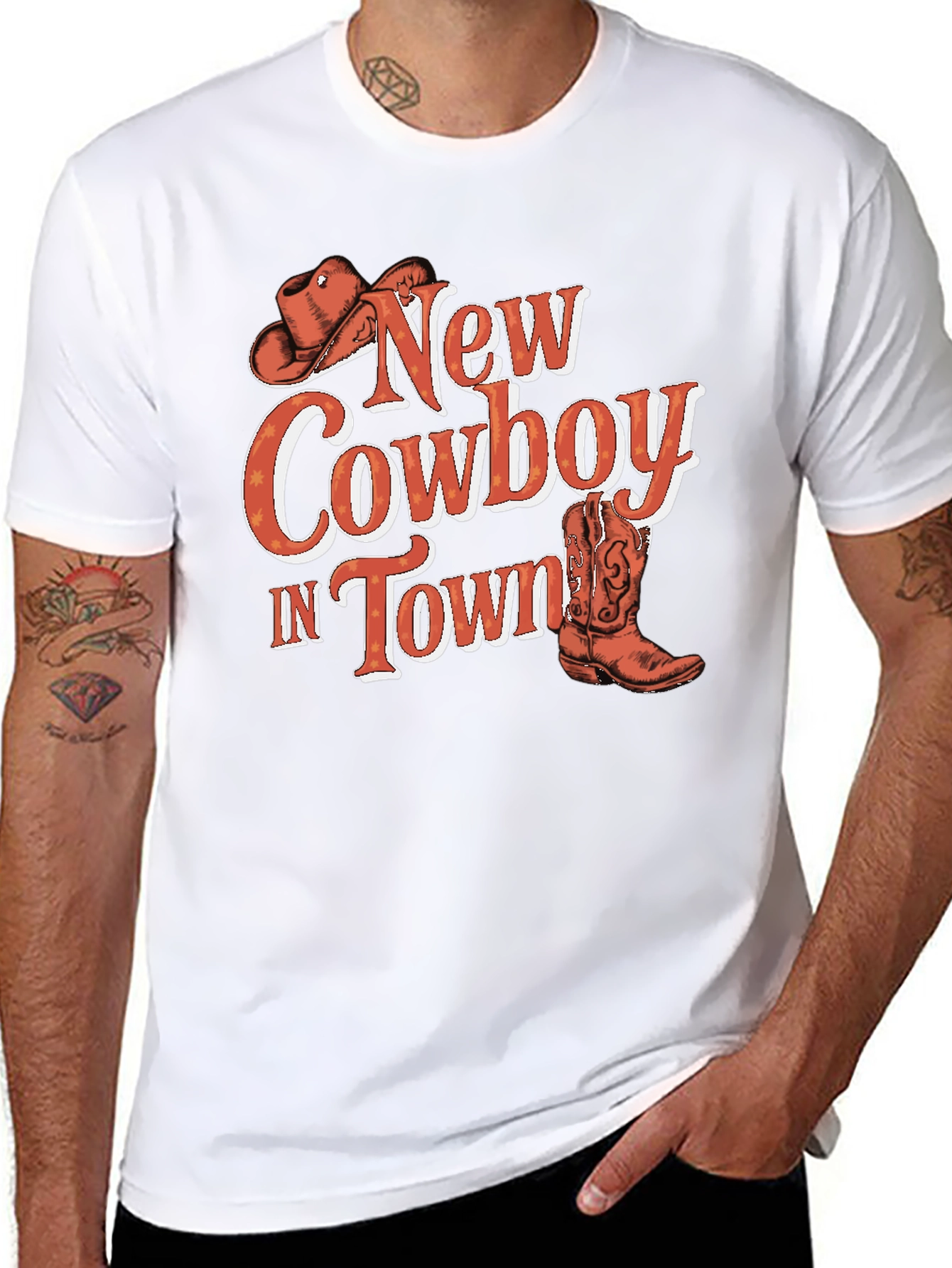 New Cowboy in Town Graphic T-Shirt
