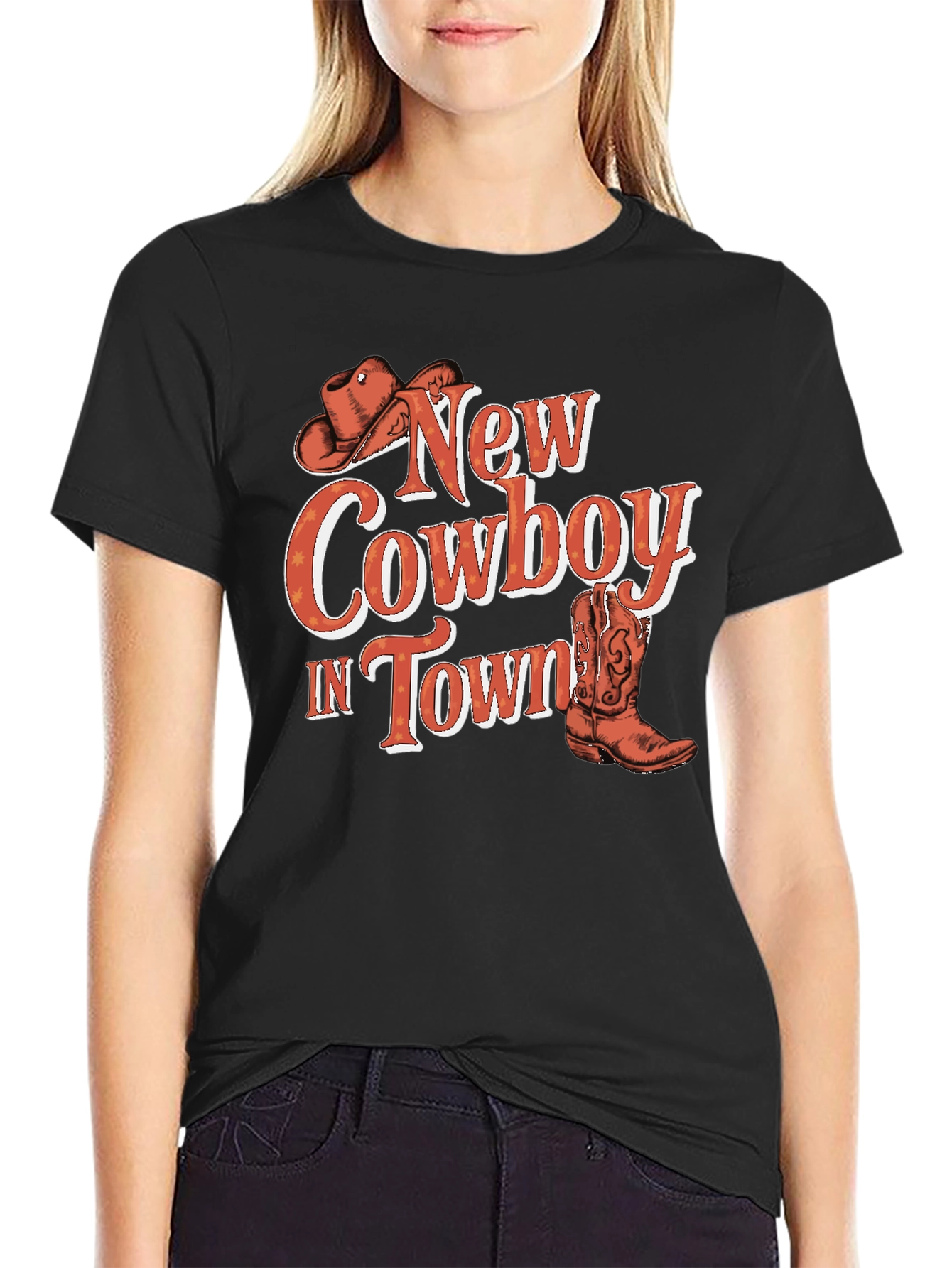 New Cowboy in Town Graphic T-Shirt