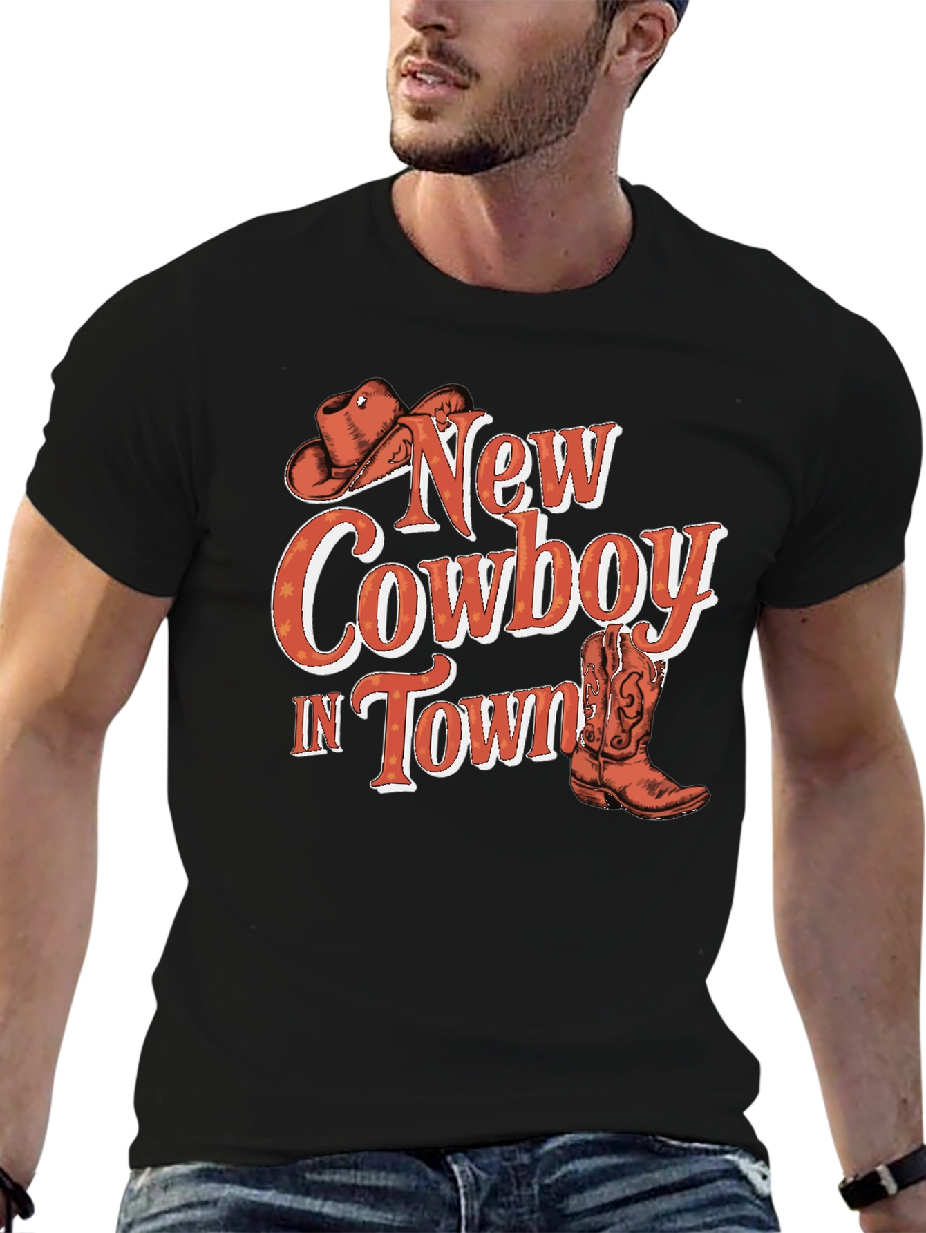 New Cowboy in Town Graphic T-Shirt