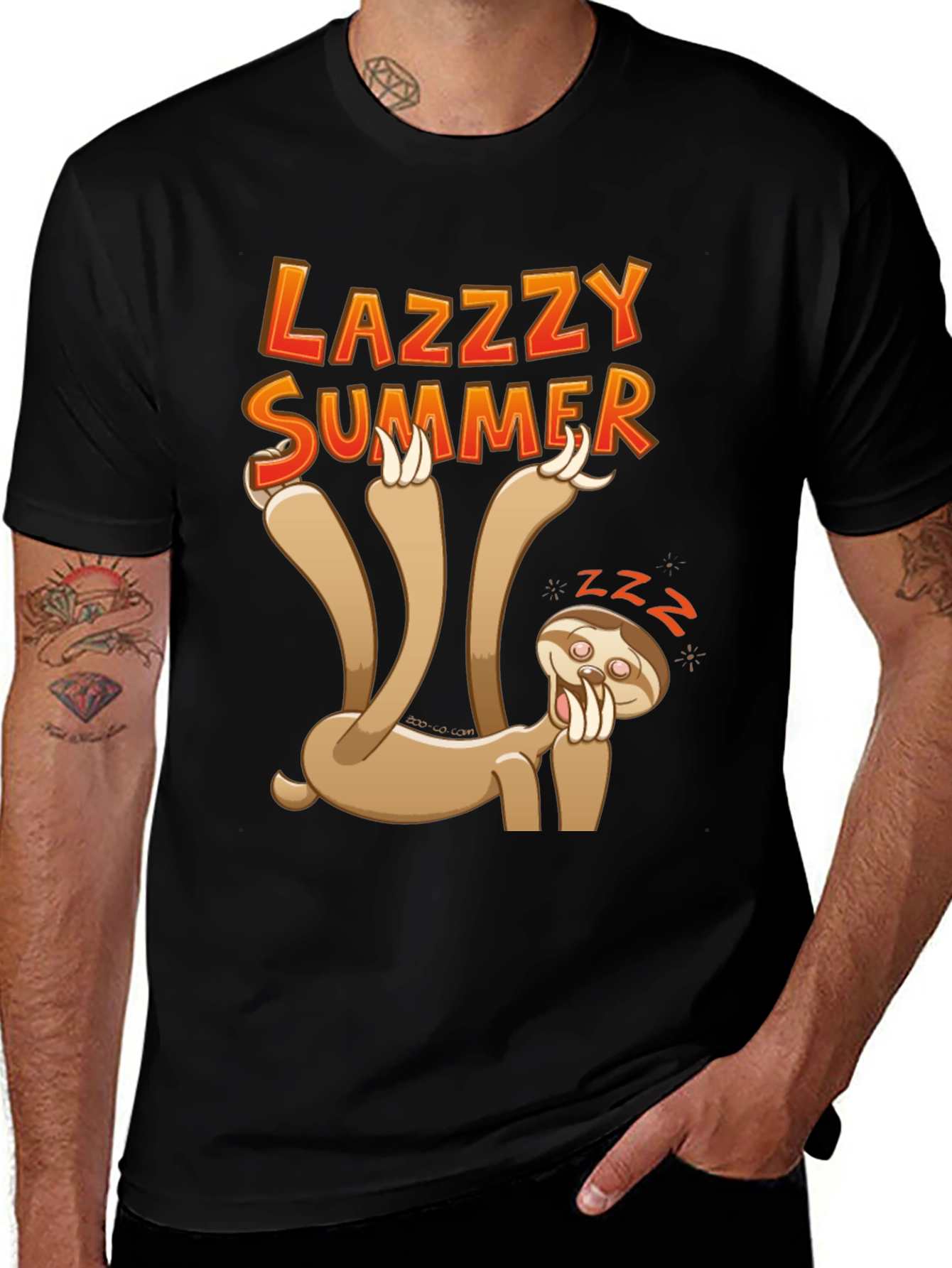 Lazy Summer Sloth T-Shirt - Relaxed Holiday Vibes